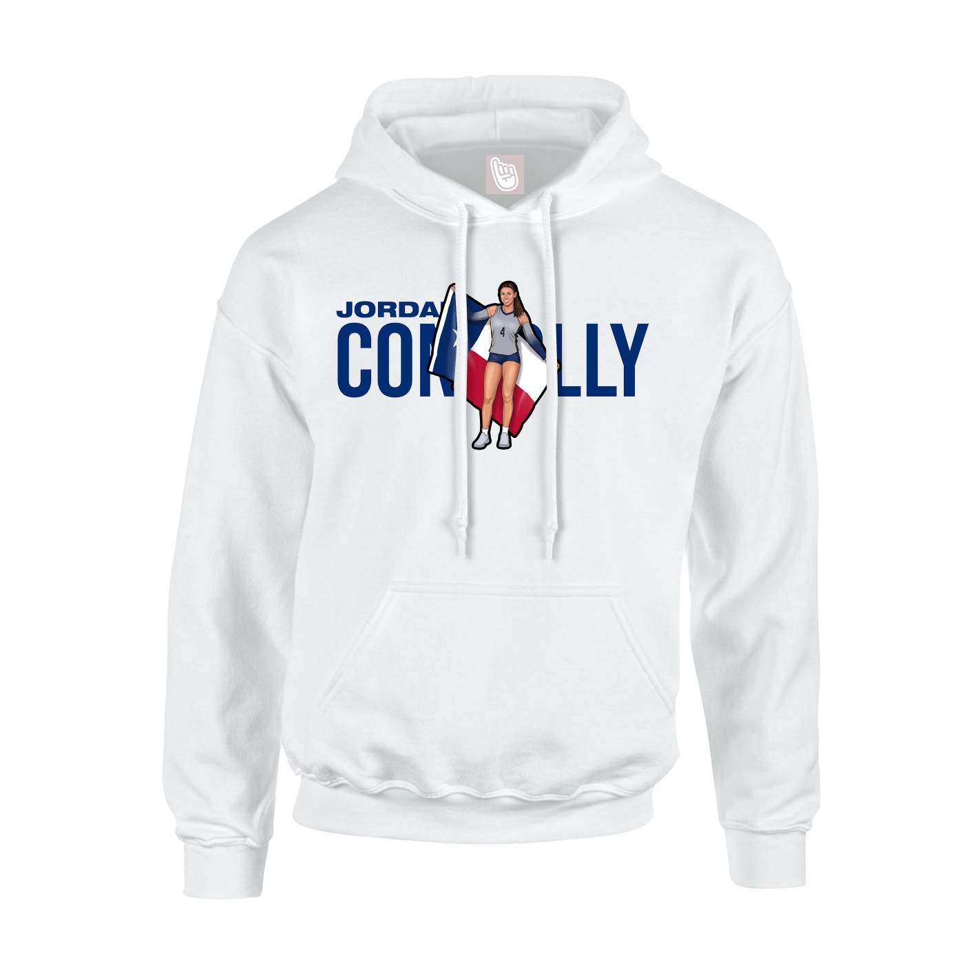 Hoodie — Player Name in White