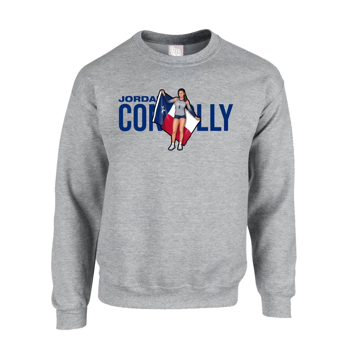 Fleece Crew — Player Name in Grey