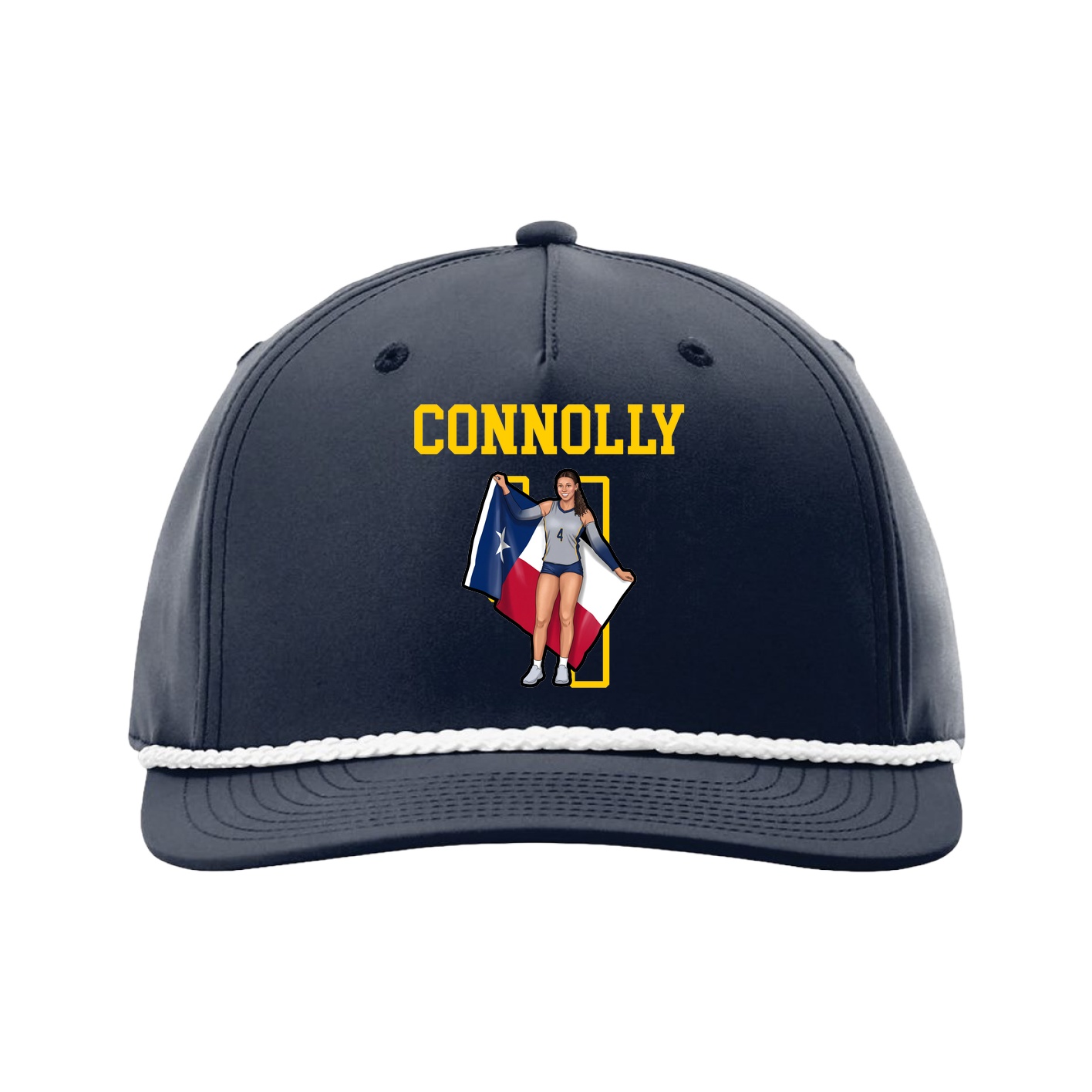 Five-Panel Classic Rope Cap — Shirsey in Navy