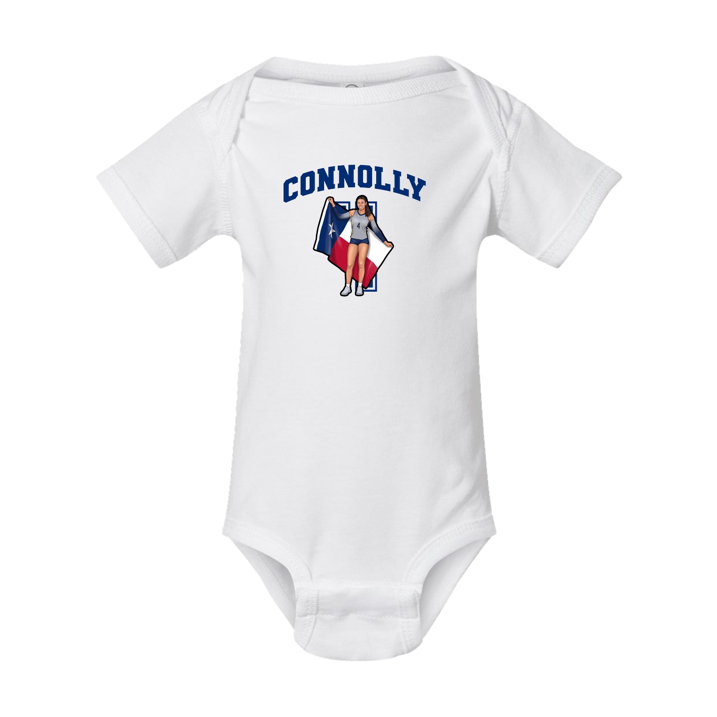 Baby Onesie — Number in White