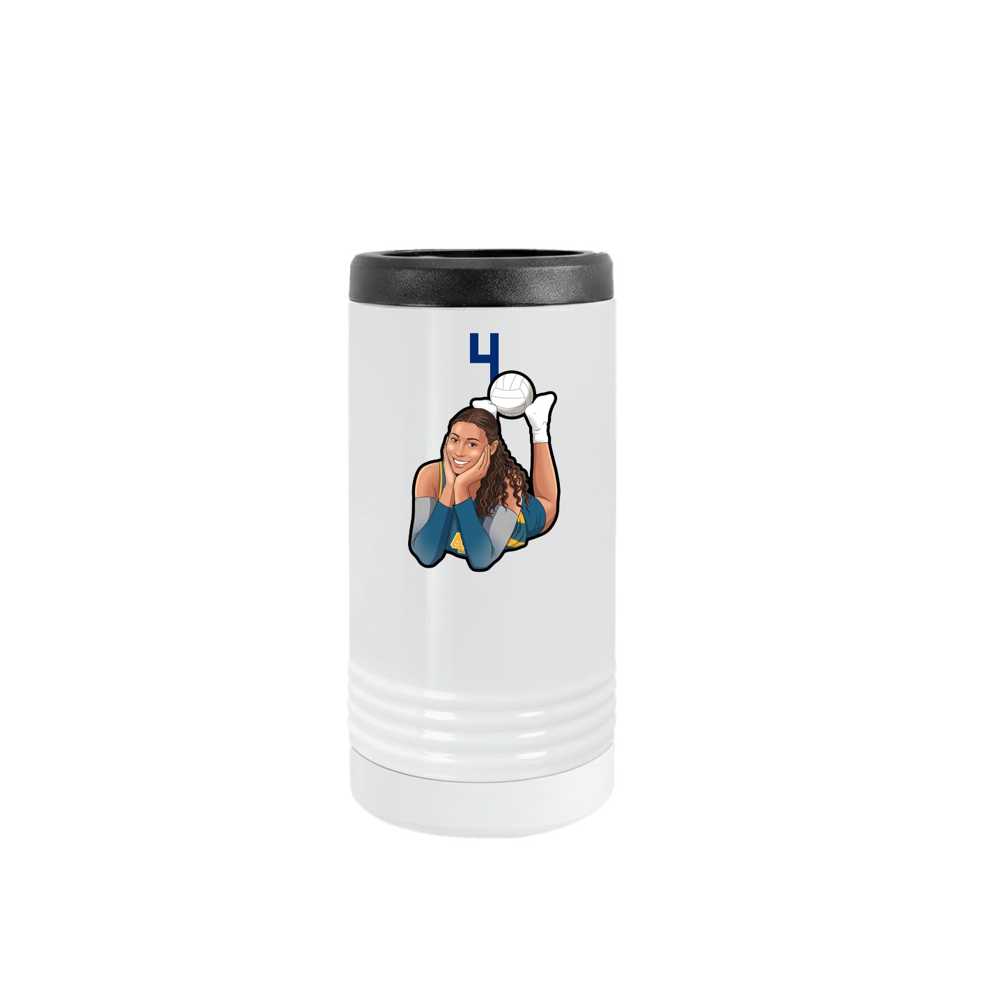 Slim Beverage Holder — Number Top in White