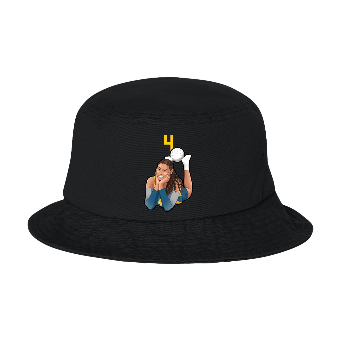 Bucket Cap — Number Top in Black