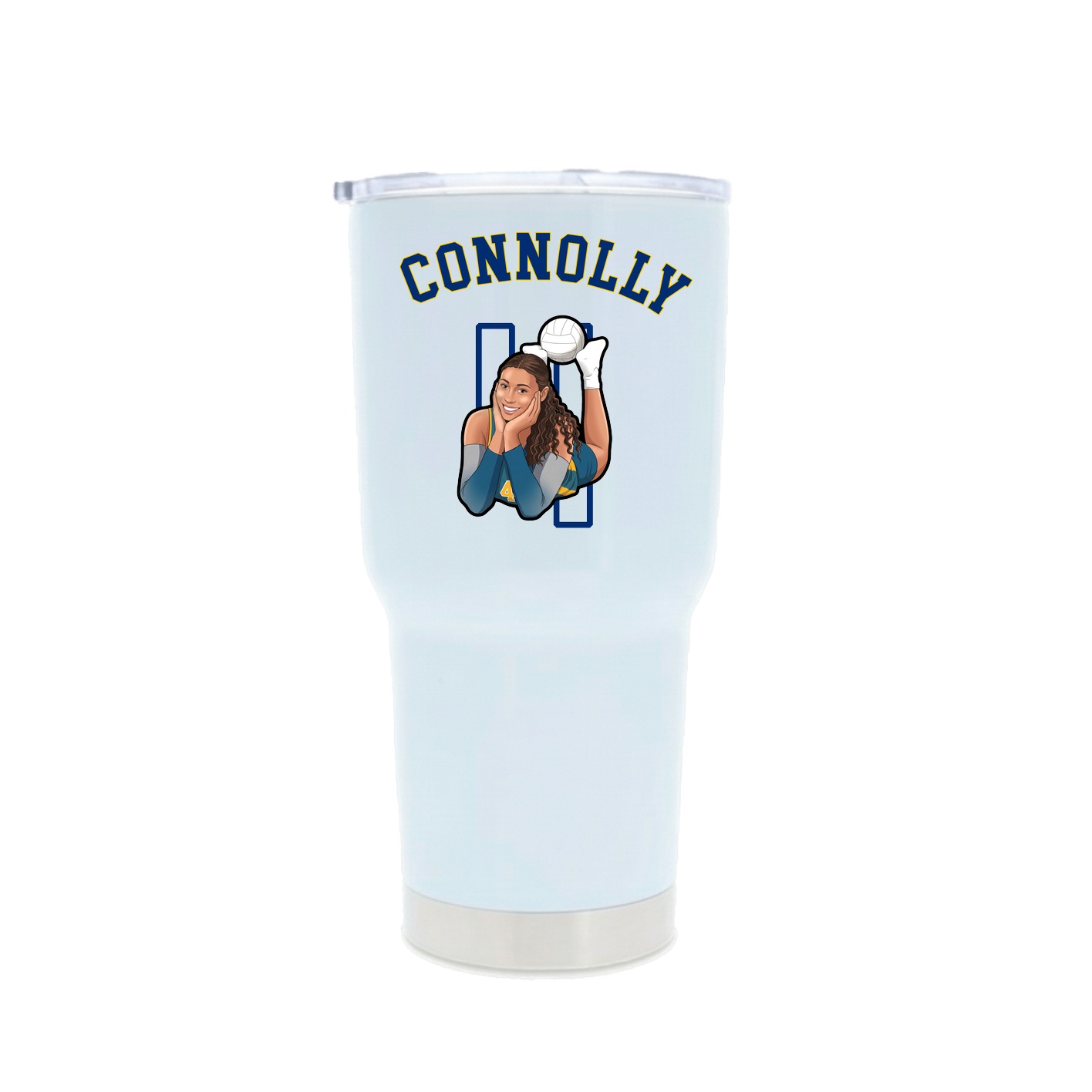 30oz Stainless Steel Tumbler — Shirsey Arch in White