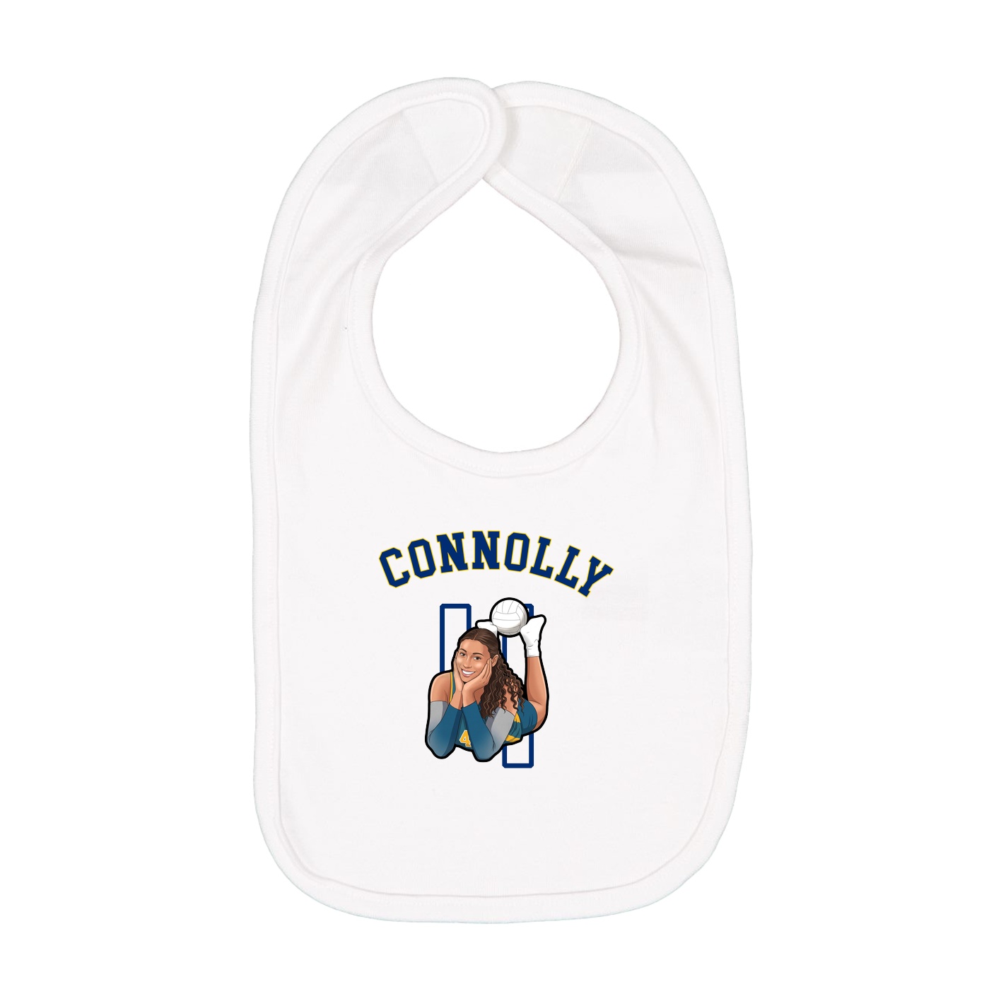 Infant Bib — Shirsey Arch in White