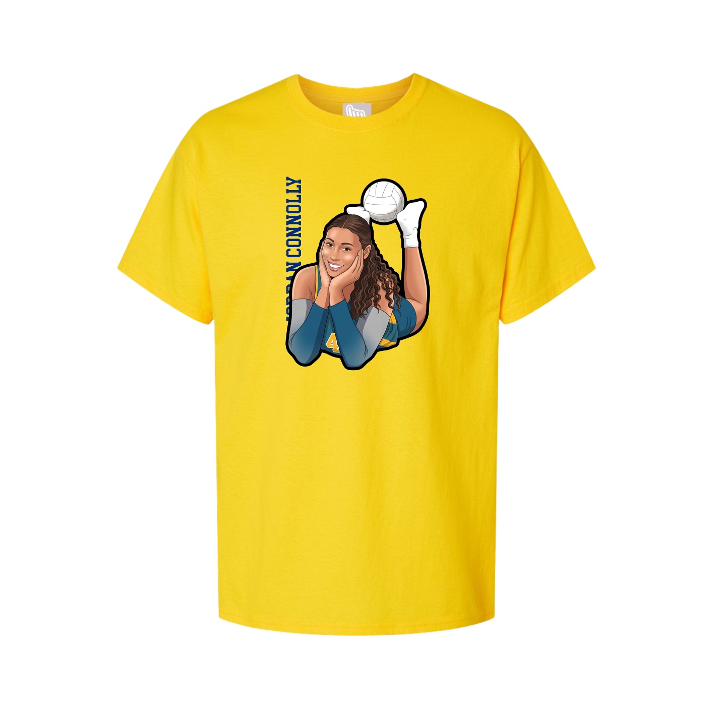 Youth Tee — Name Vertical in Gold