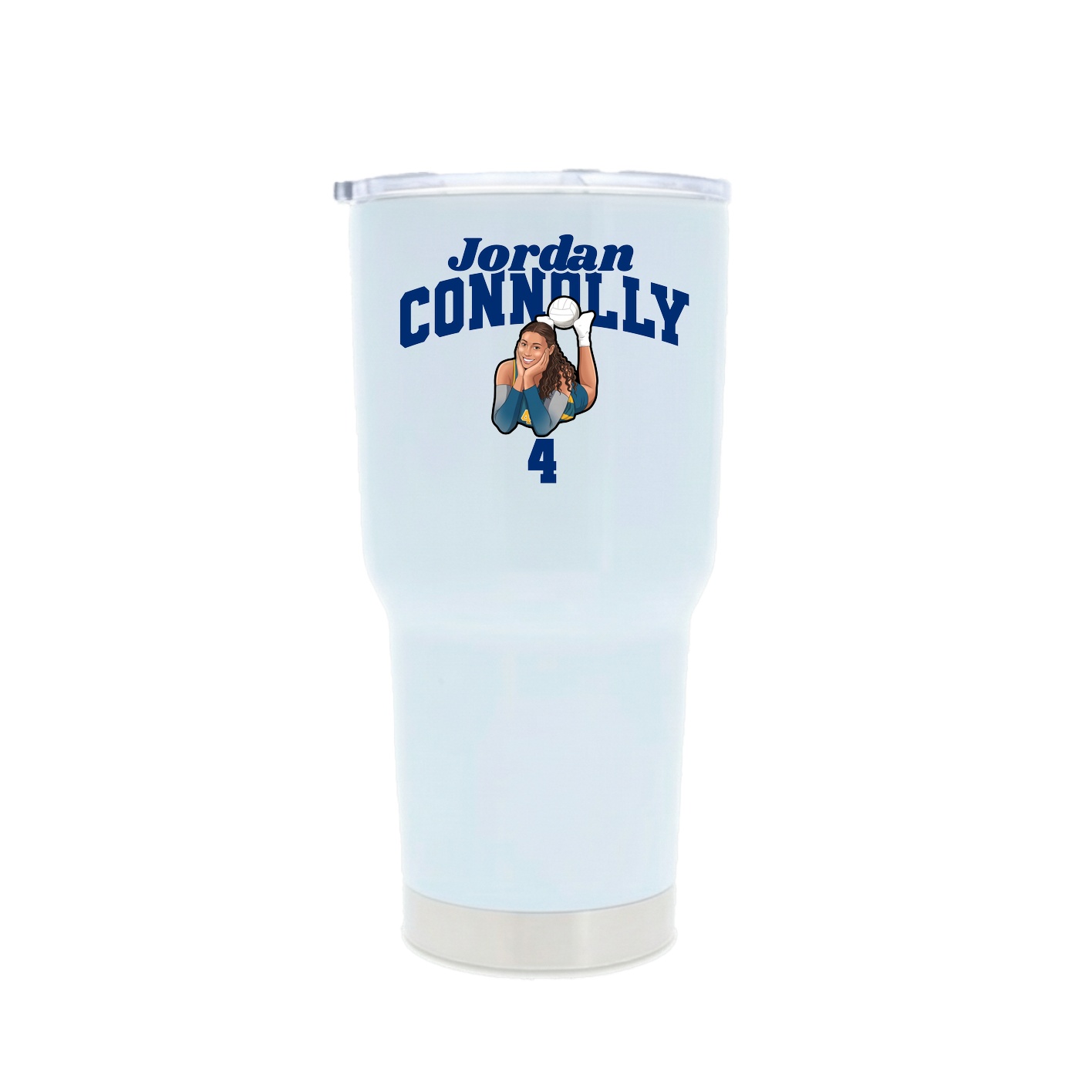 30oz Stainless Steel Tumbler — Signature Arch in White