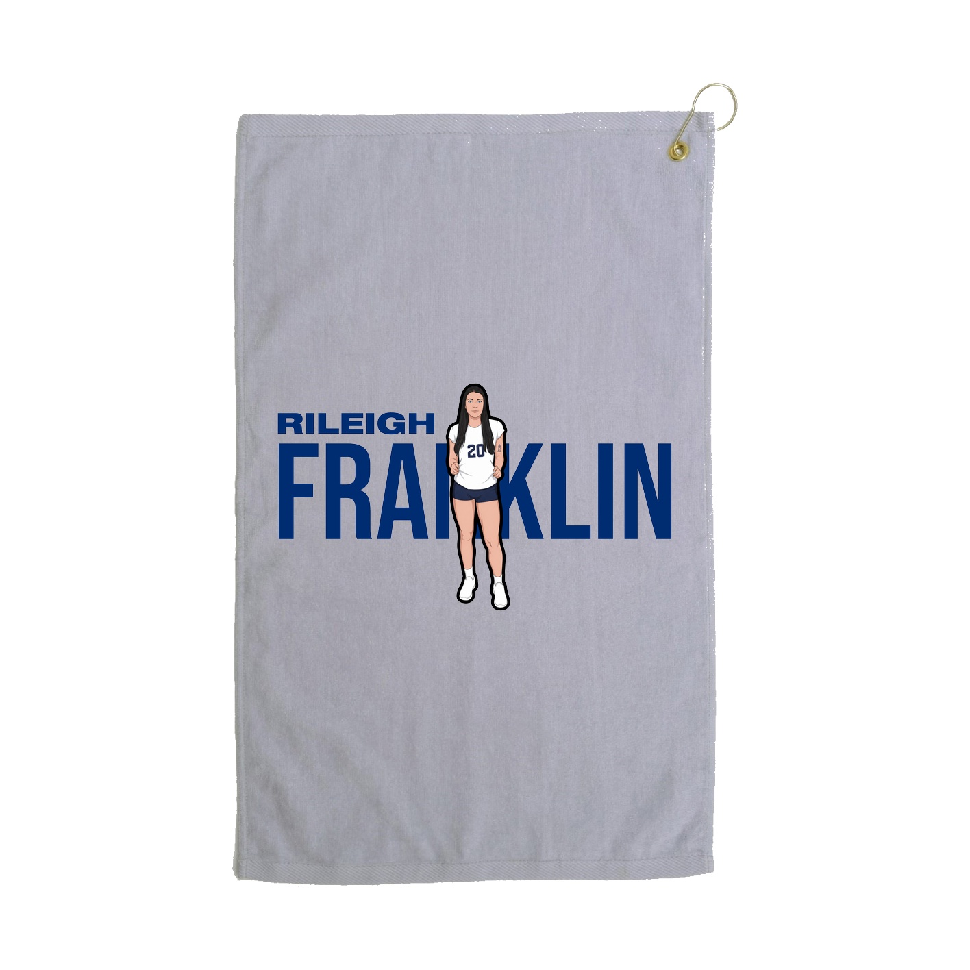 Golf Towel — Player Name in Grey