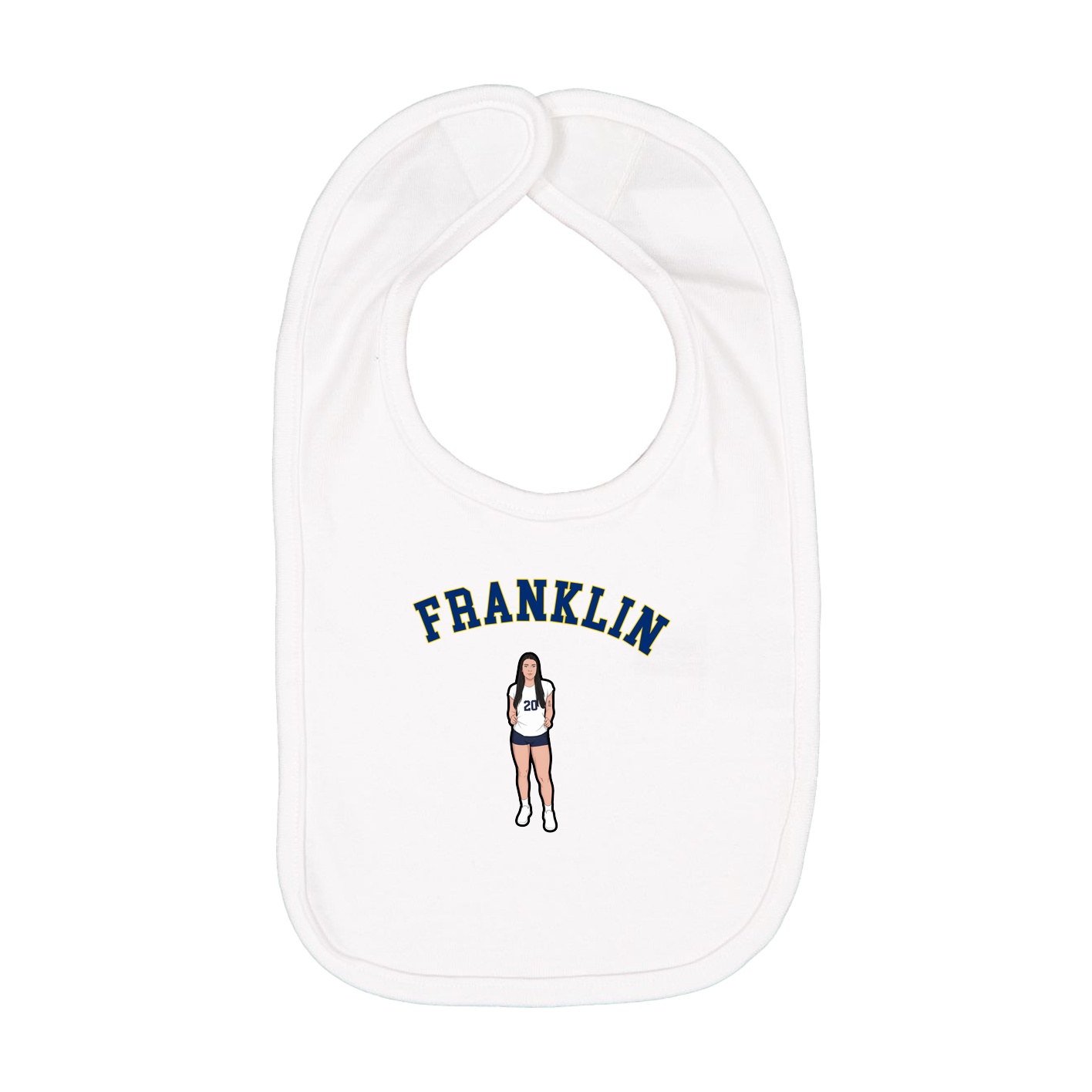 Infant Bib — Shirsey Arch in White