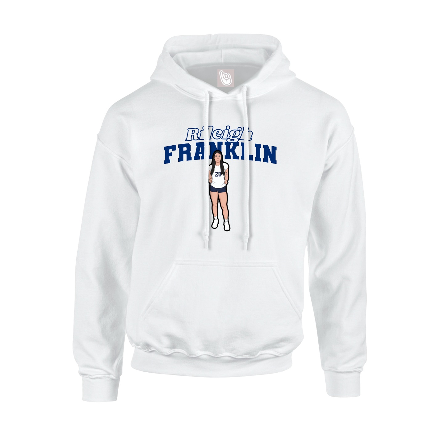 Hoodie — Name Arch in White