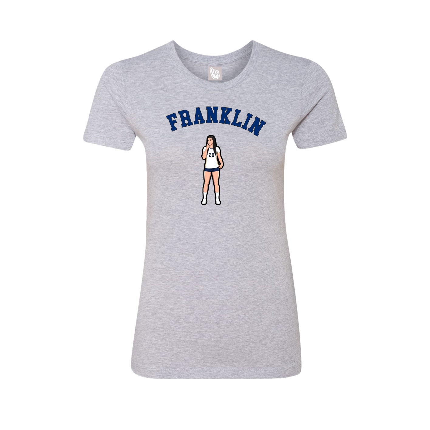 Fitted Women's Tee — Shirsey Arch in Grey