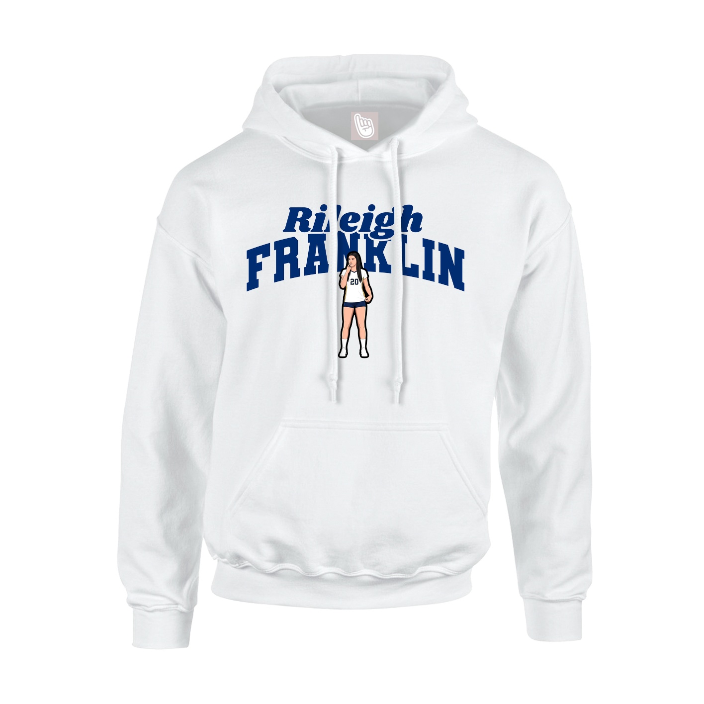 Hoodie — Signature Arch in White