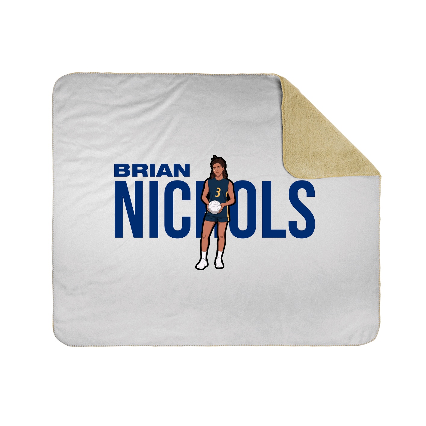 Throw Blanket — Player Name in White