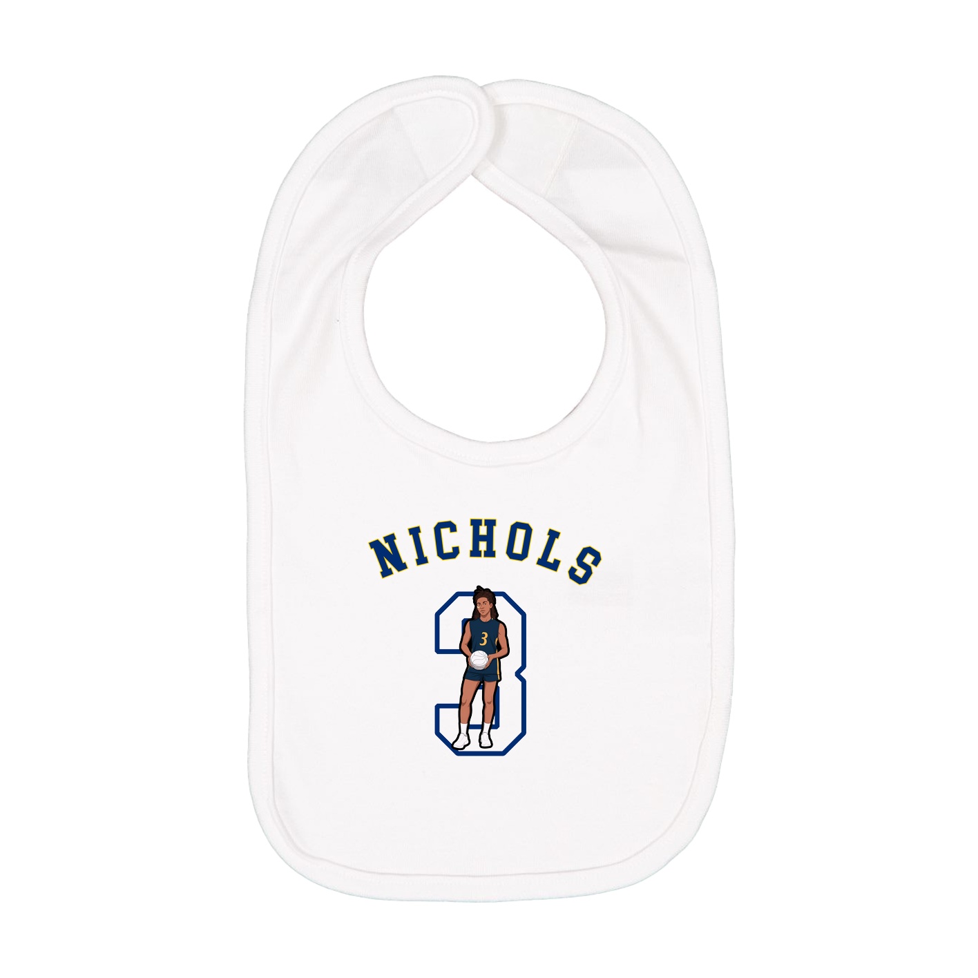 Infant Bib — Shirsey Arch in White