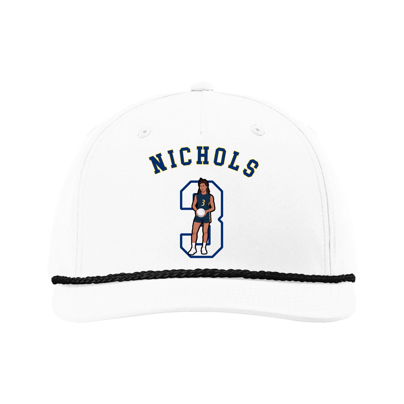 Five-Panel Classic Rope Cap — Shirsey Arch in White