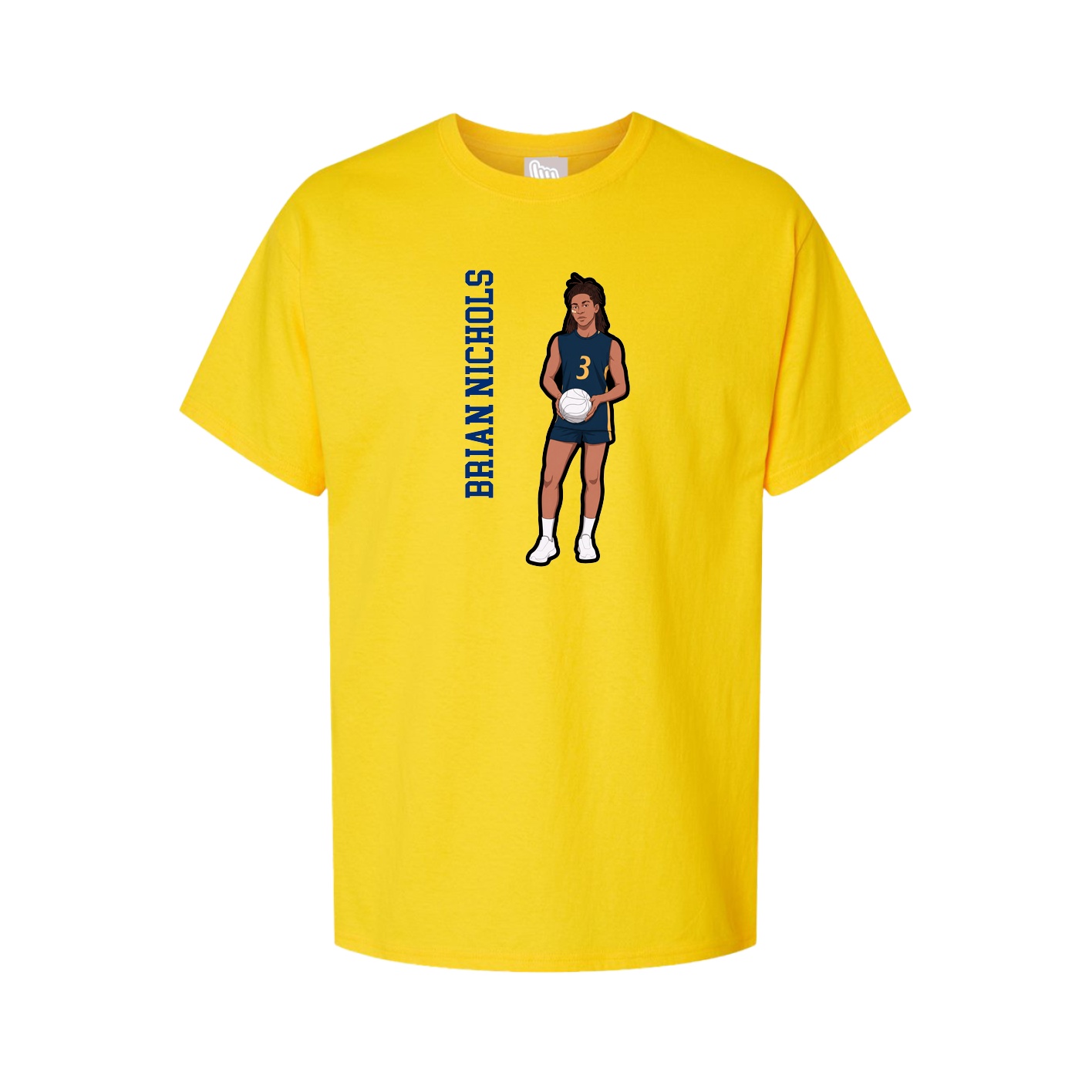 Tee — Name Vertical in Gold