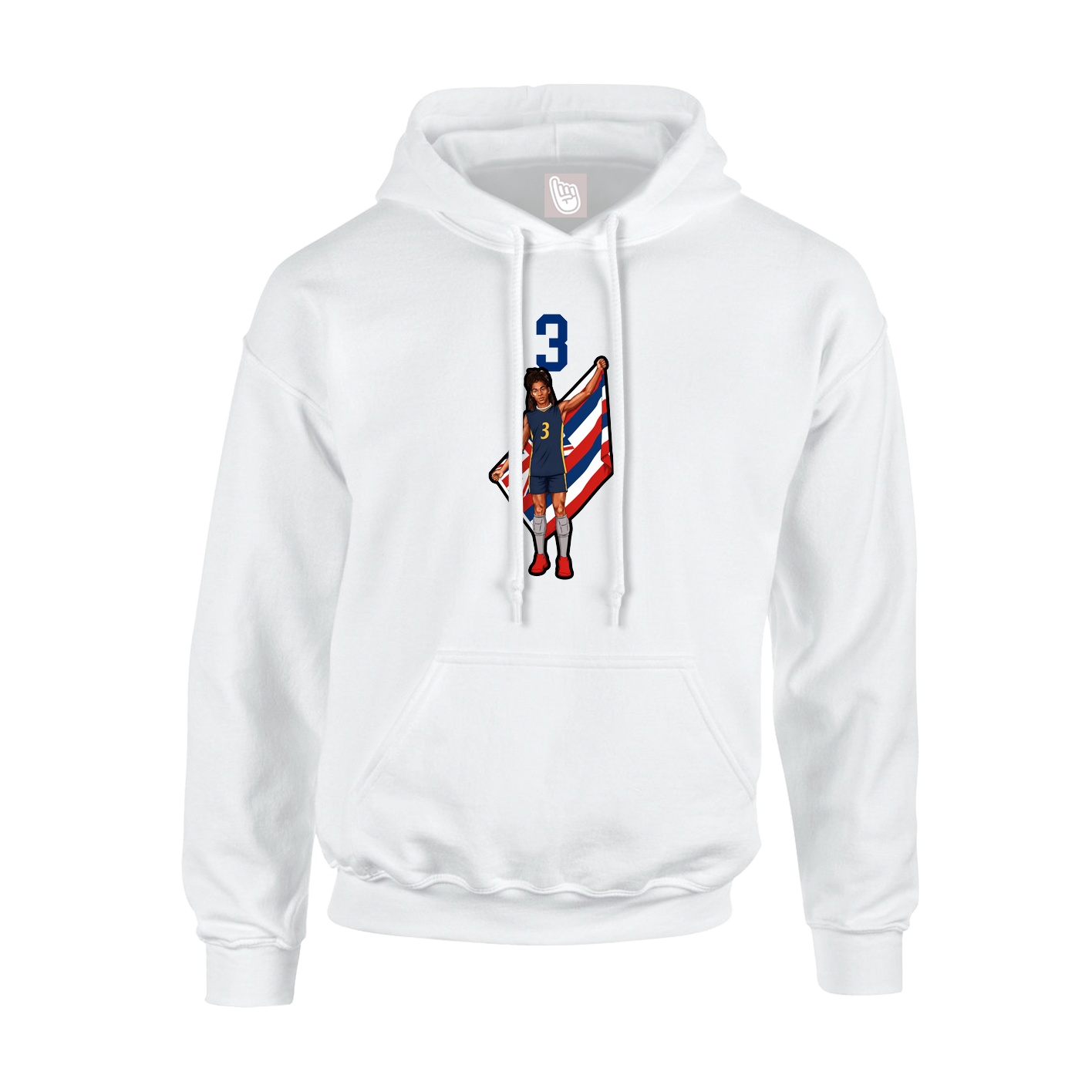 Hoodie — Number Top in White