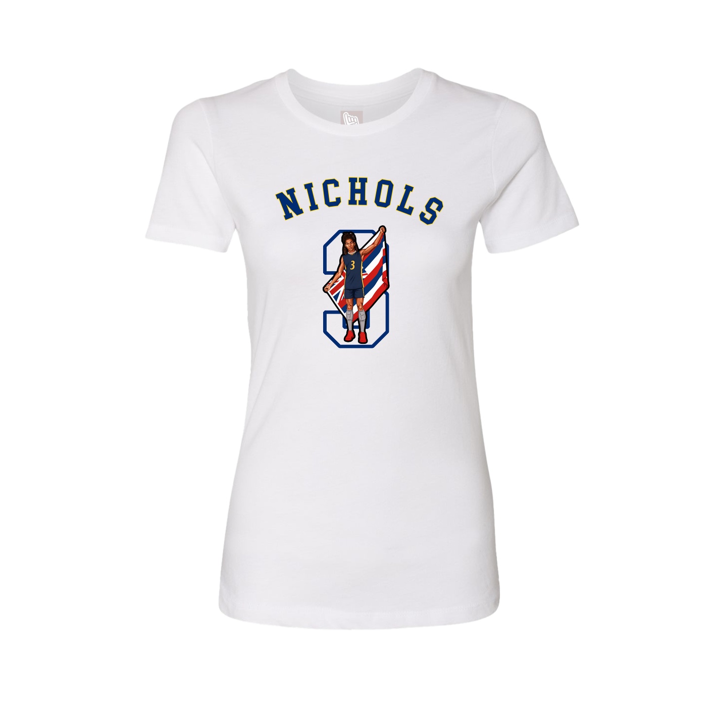 Fitted Women's Tee — Shirsey Arch in White