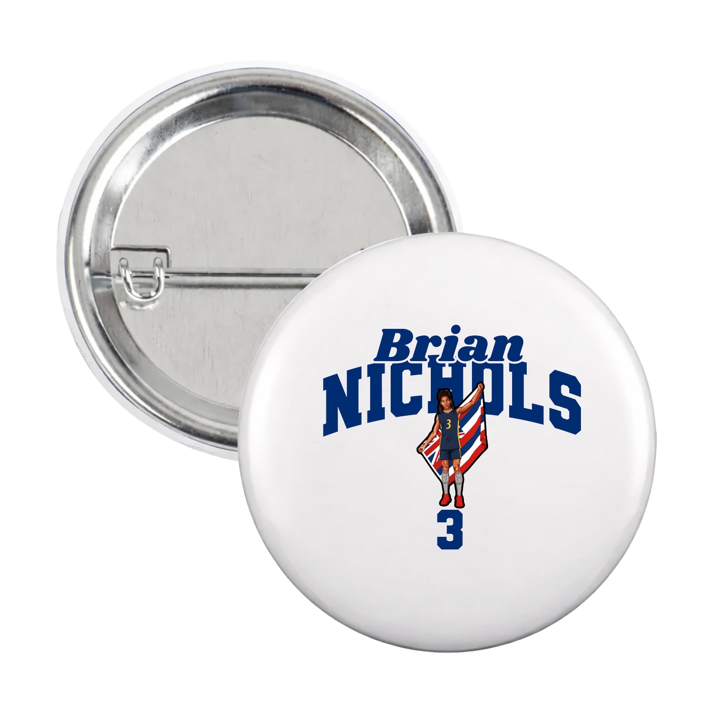 Game Day Button — Signature Arch in White