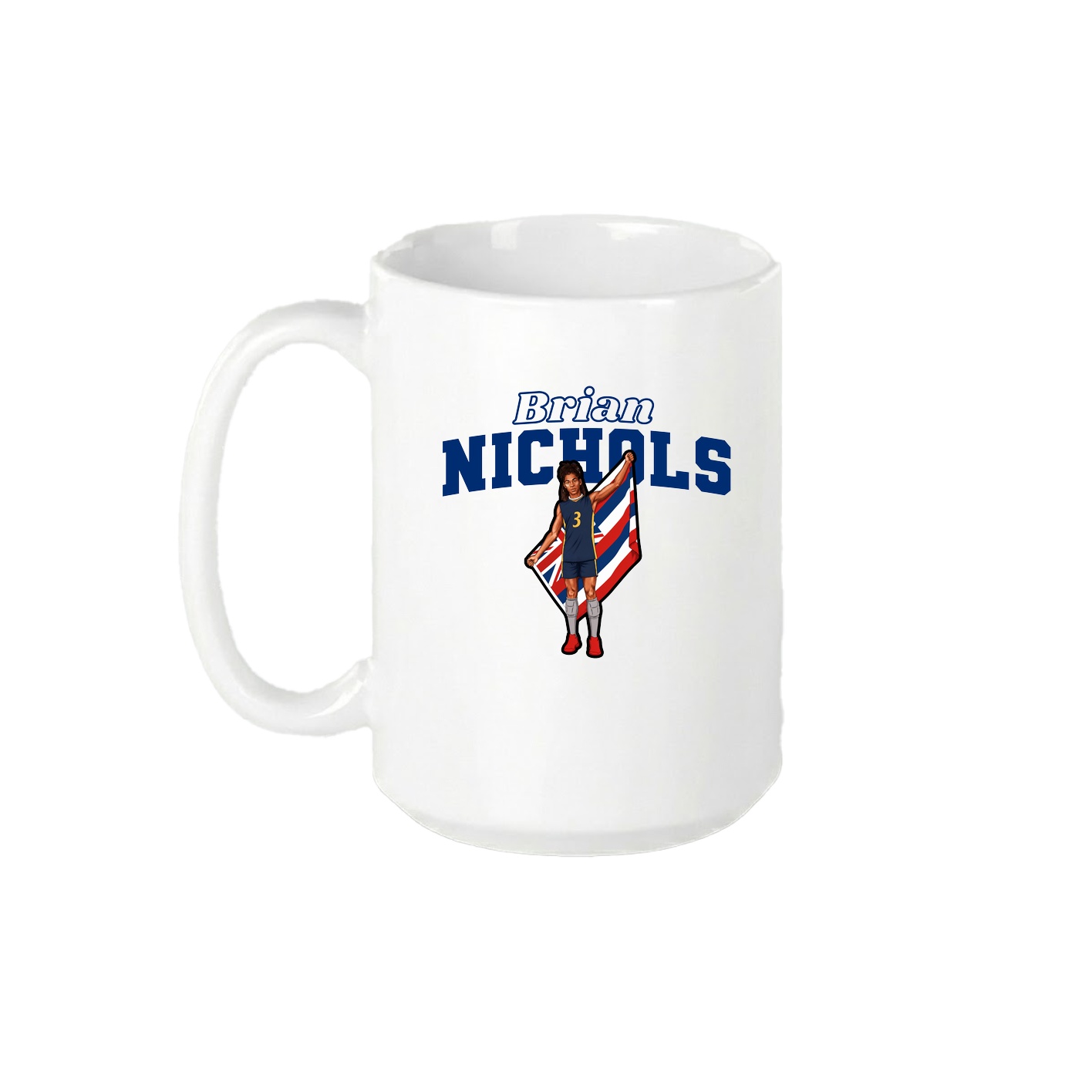 15oz Coffee Mug — Name Arch in White