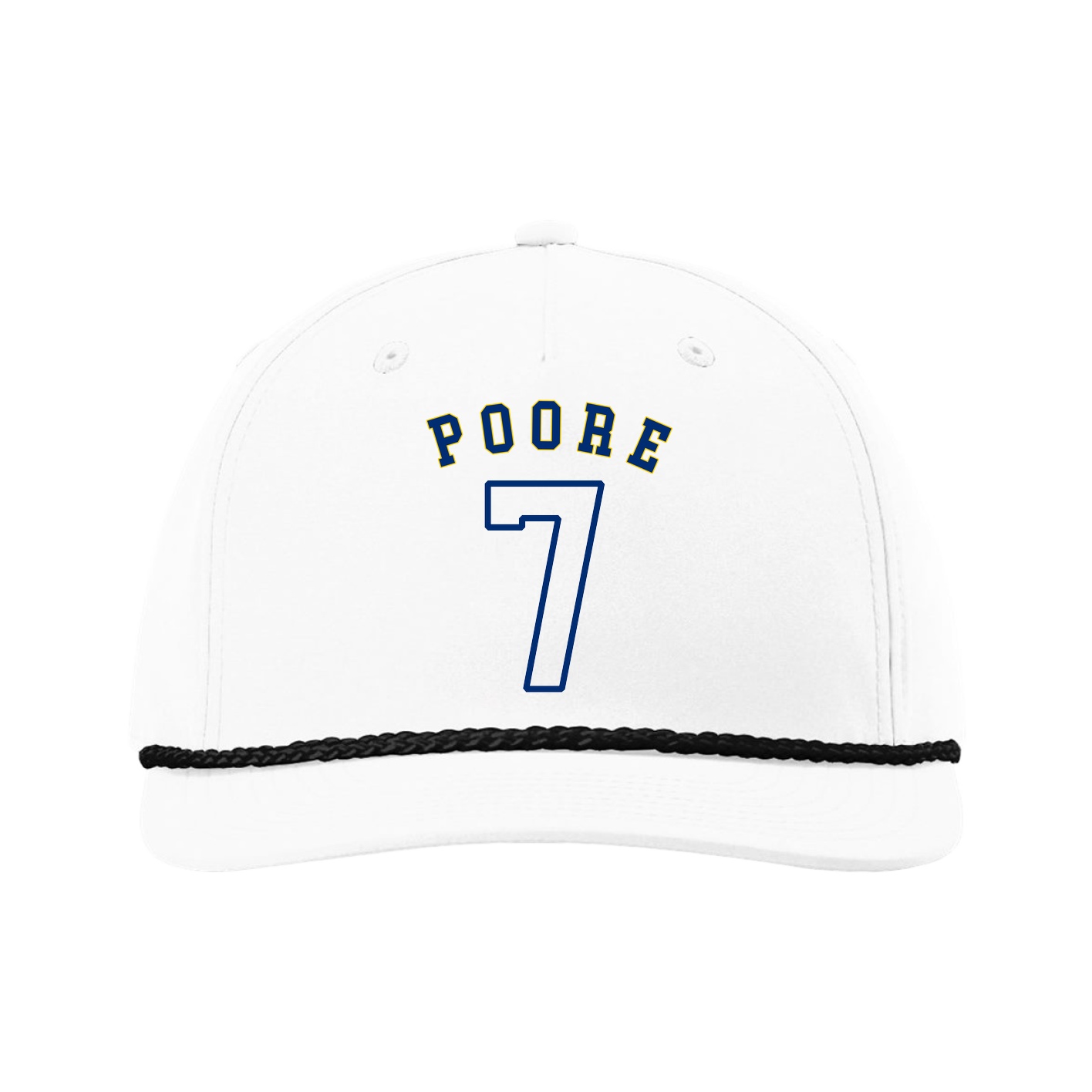 Five-Panel Classic Rope Cap — Shirsey Arch in White