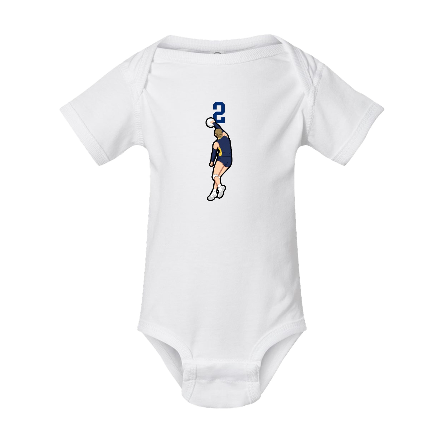 Baby Onesie — Number Top in White