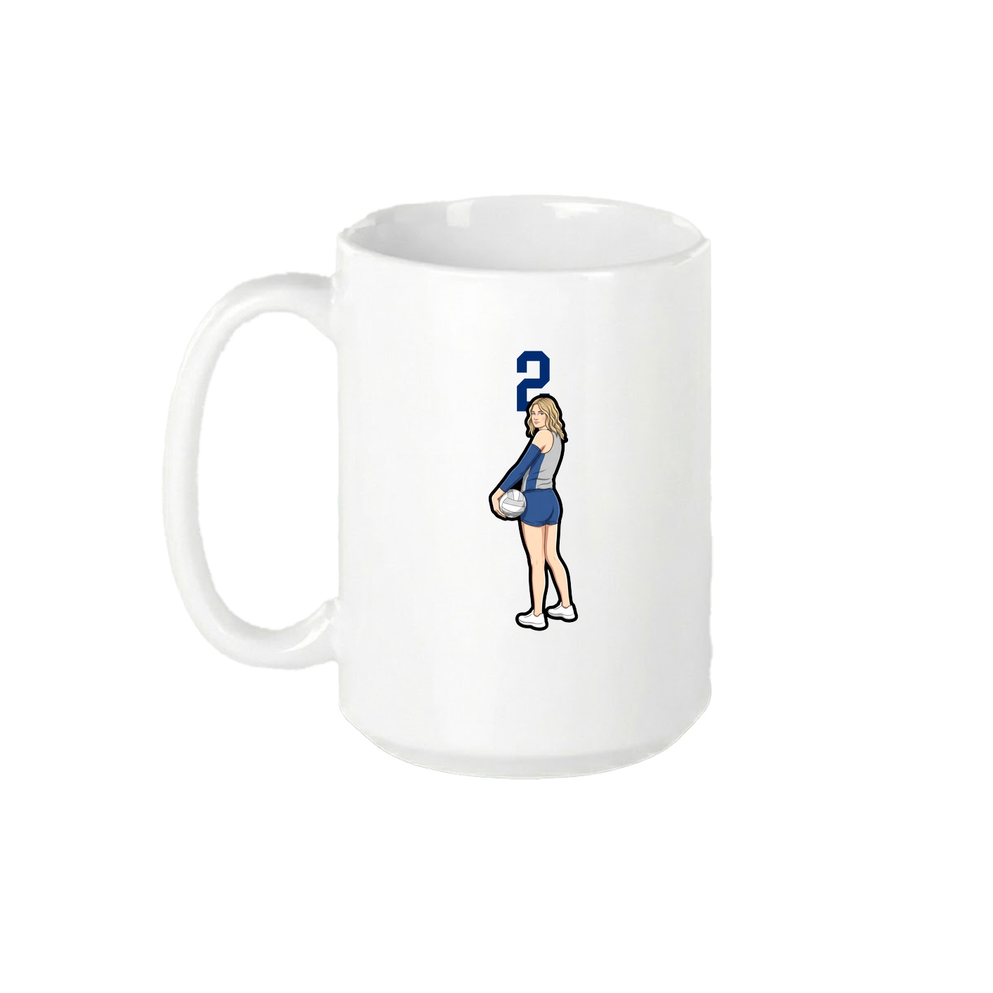 15oz Coffee Mug — Number Top in White