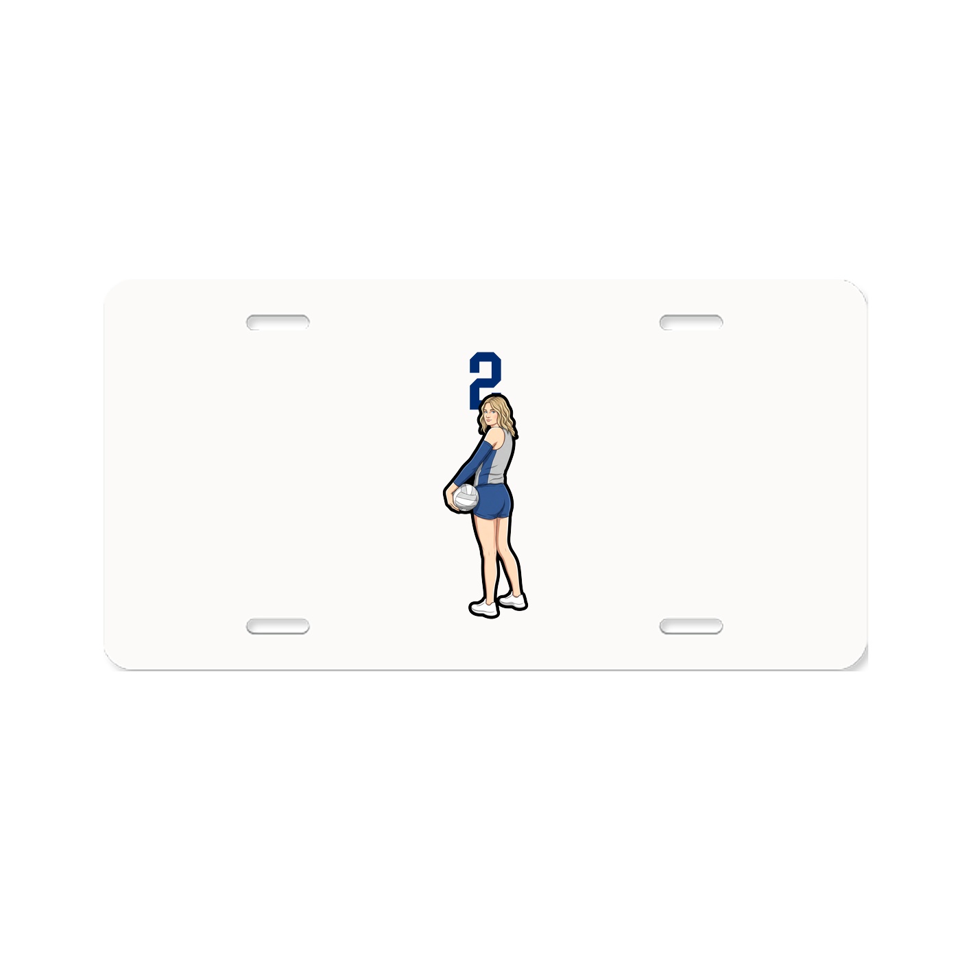 License Plate — Number Top in Classic