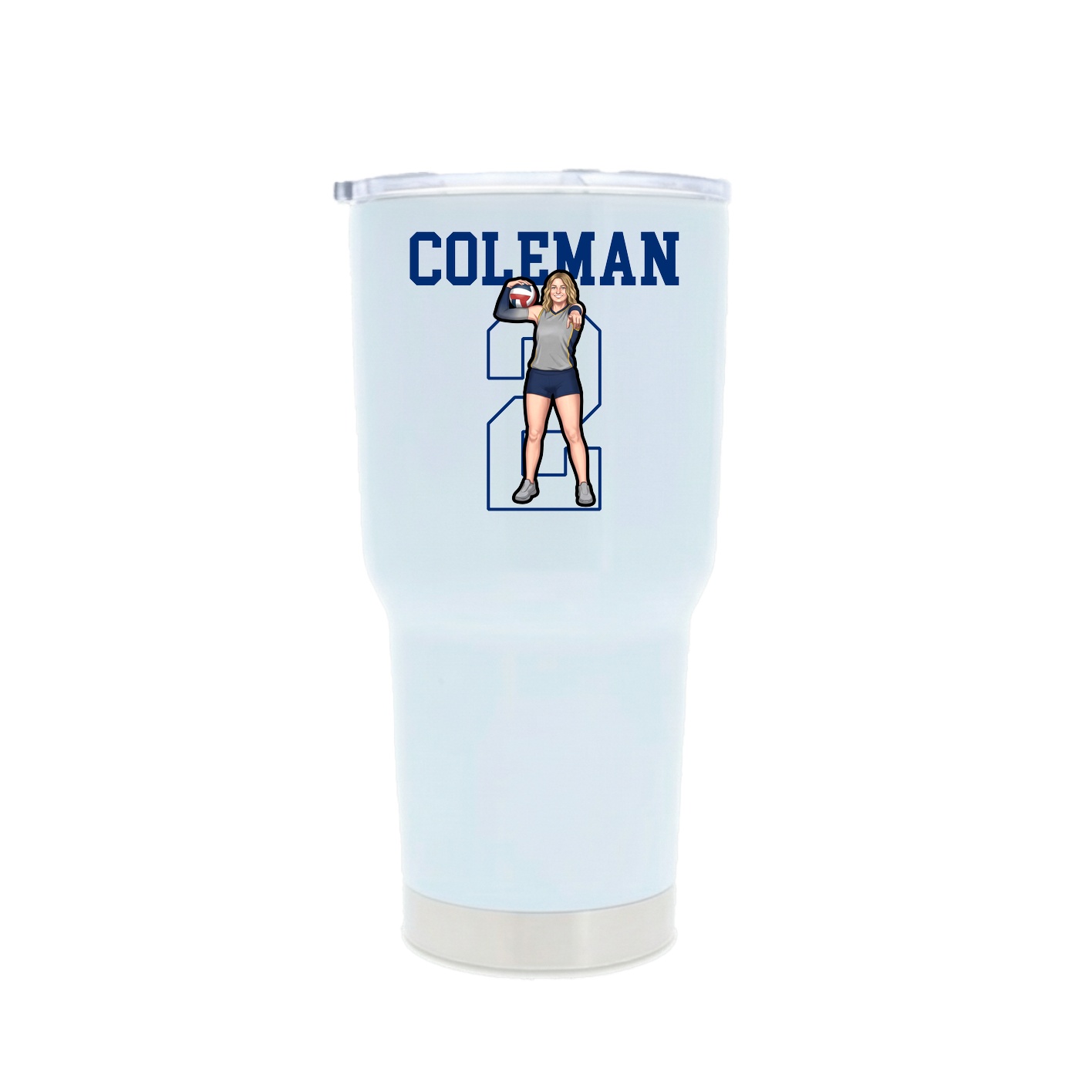 30oz Stainless Steel Tumbler — Shirsey in White