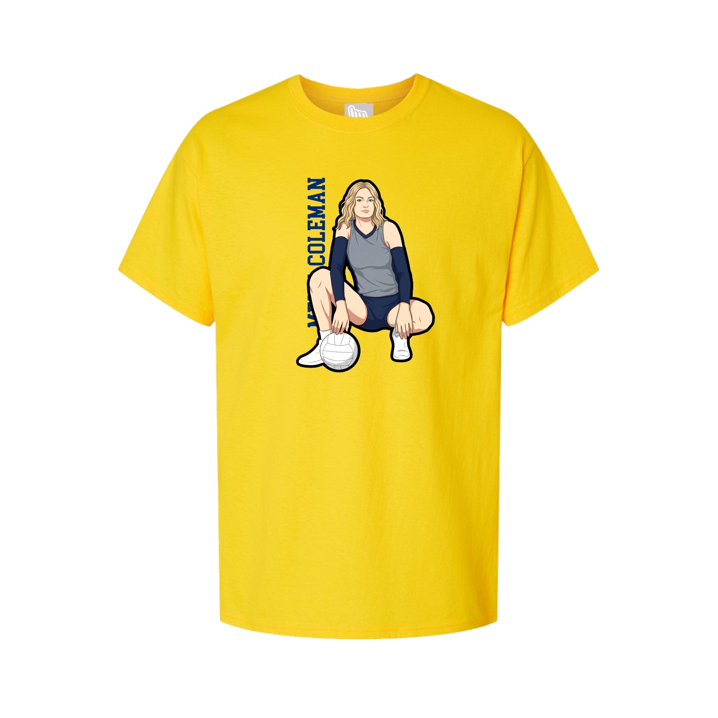 Youth Tee — Name Vertical in Gold
