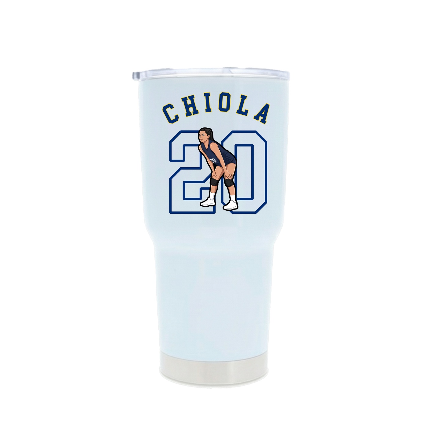 30oz Stainless Steel Tumbler — Shirsey Arch in White