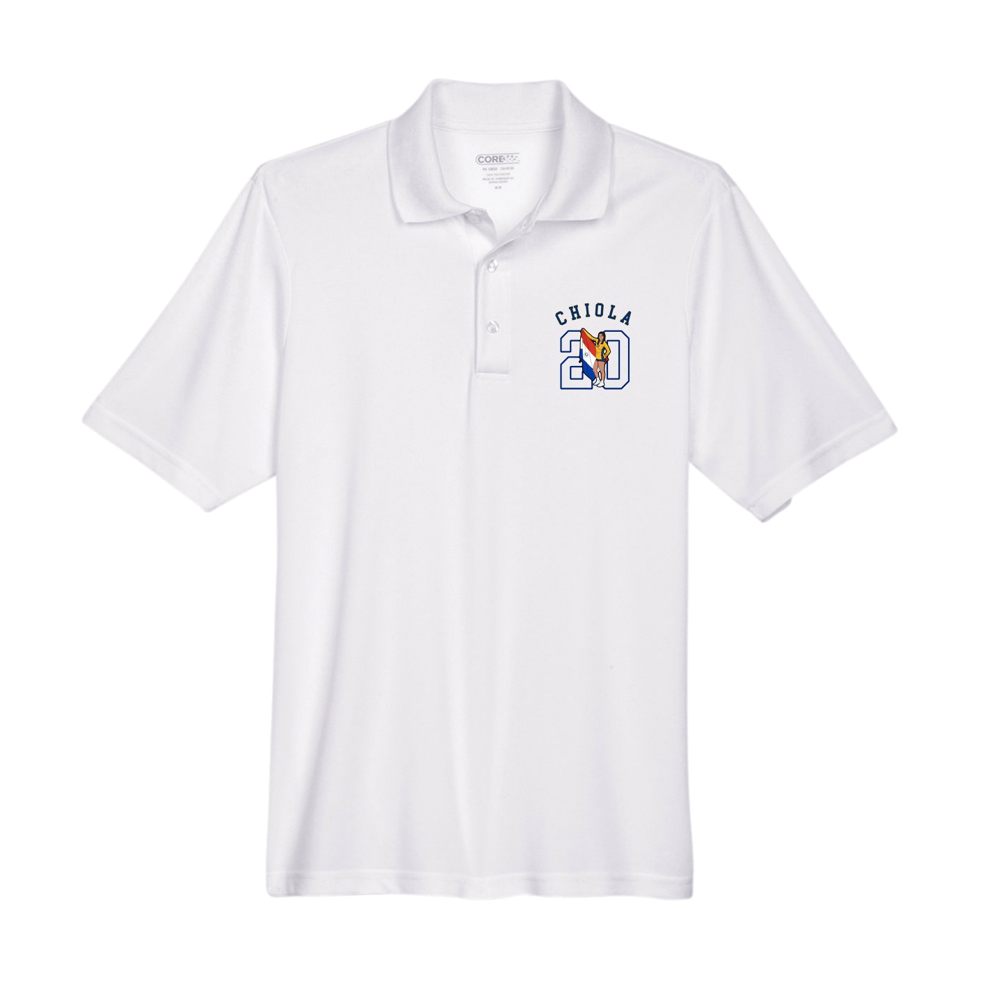 Performance Polo — Shirsey Arch in White