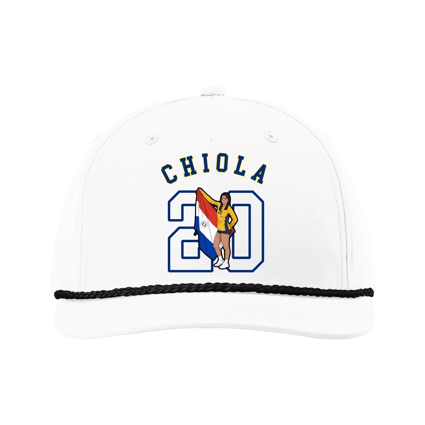 Five-Panel Classic Rope Cap — Shirsey Arch in White