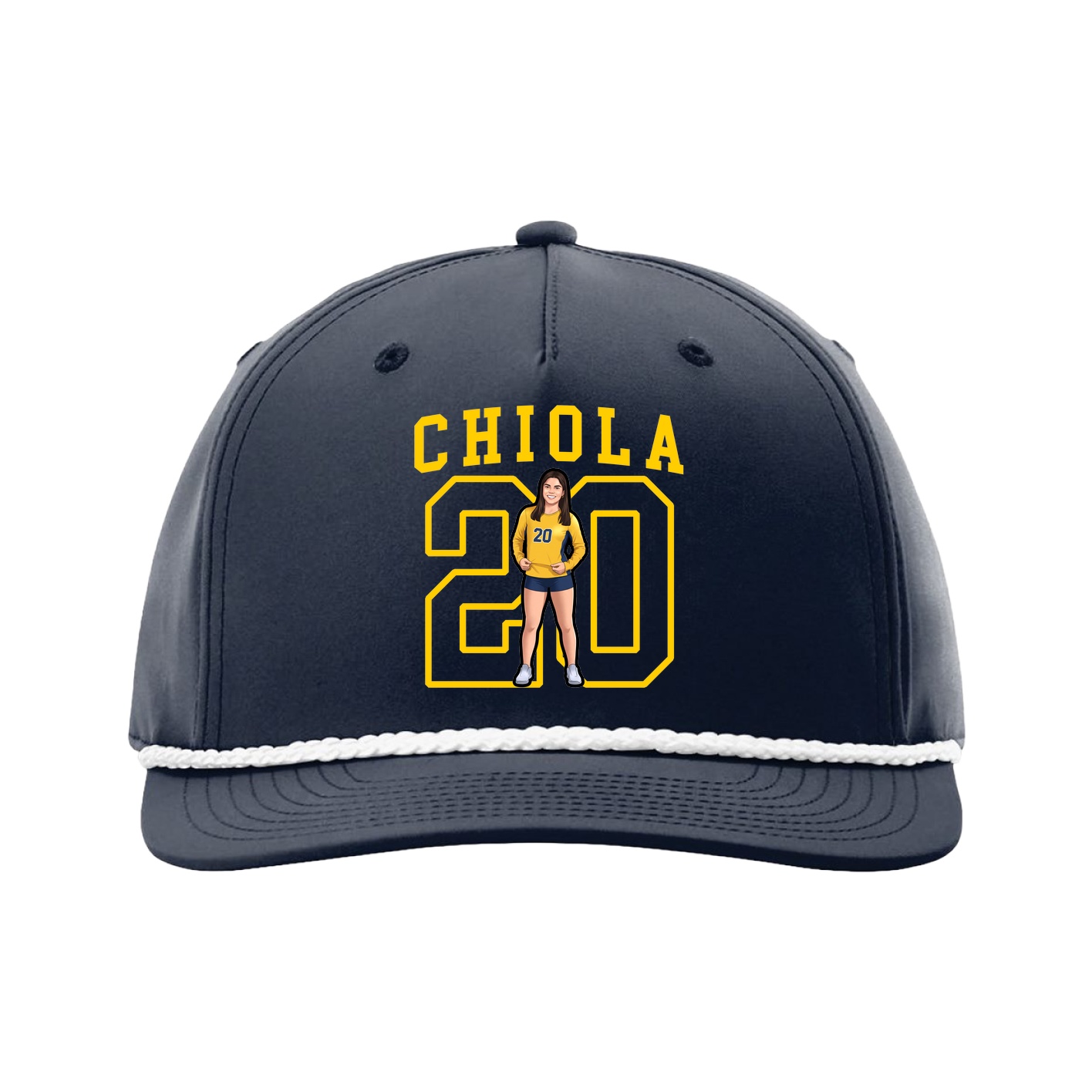 Five-Panel Classic Rope Cap — Shirsey in Navy