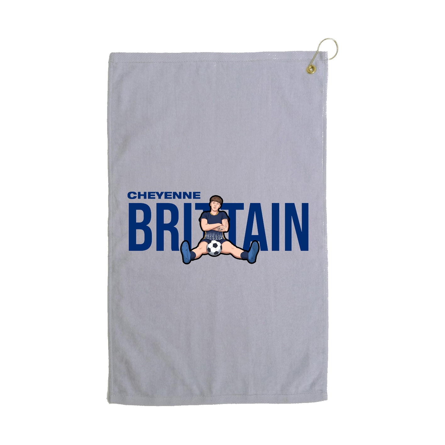 Golf Towel — Player Name in Grey