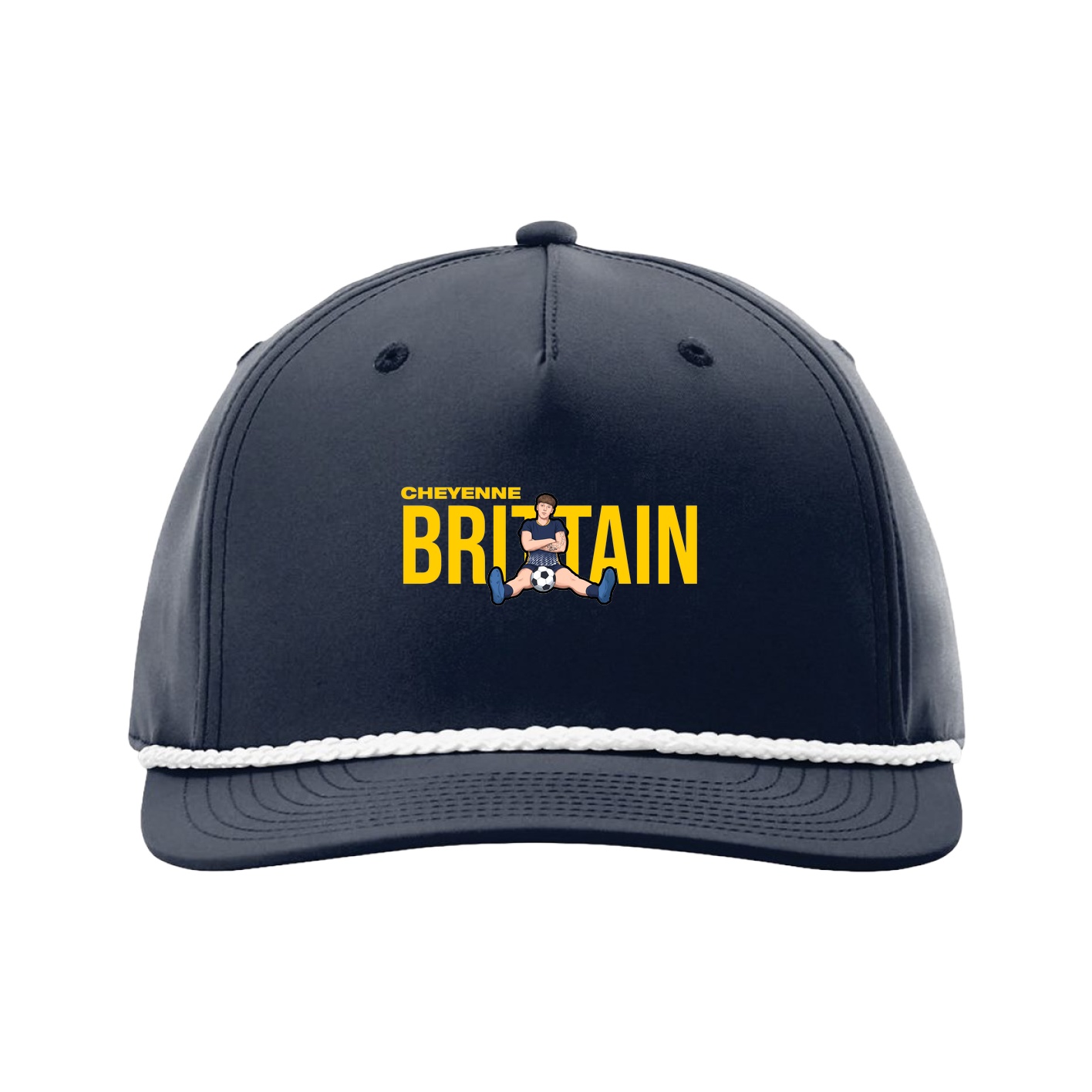 Five-Panel Classic Rope Cap — Player Name in Navy