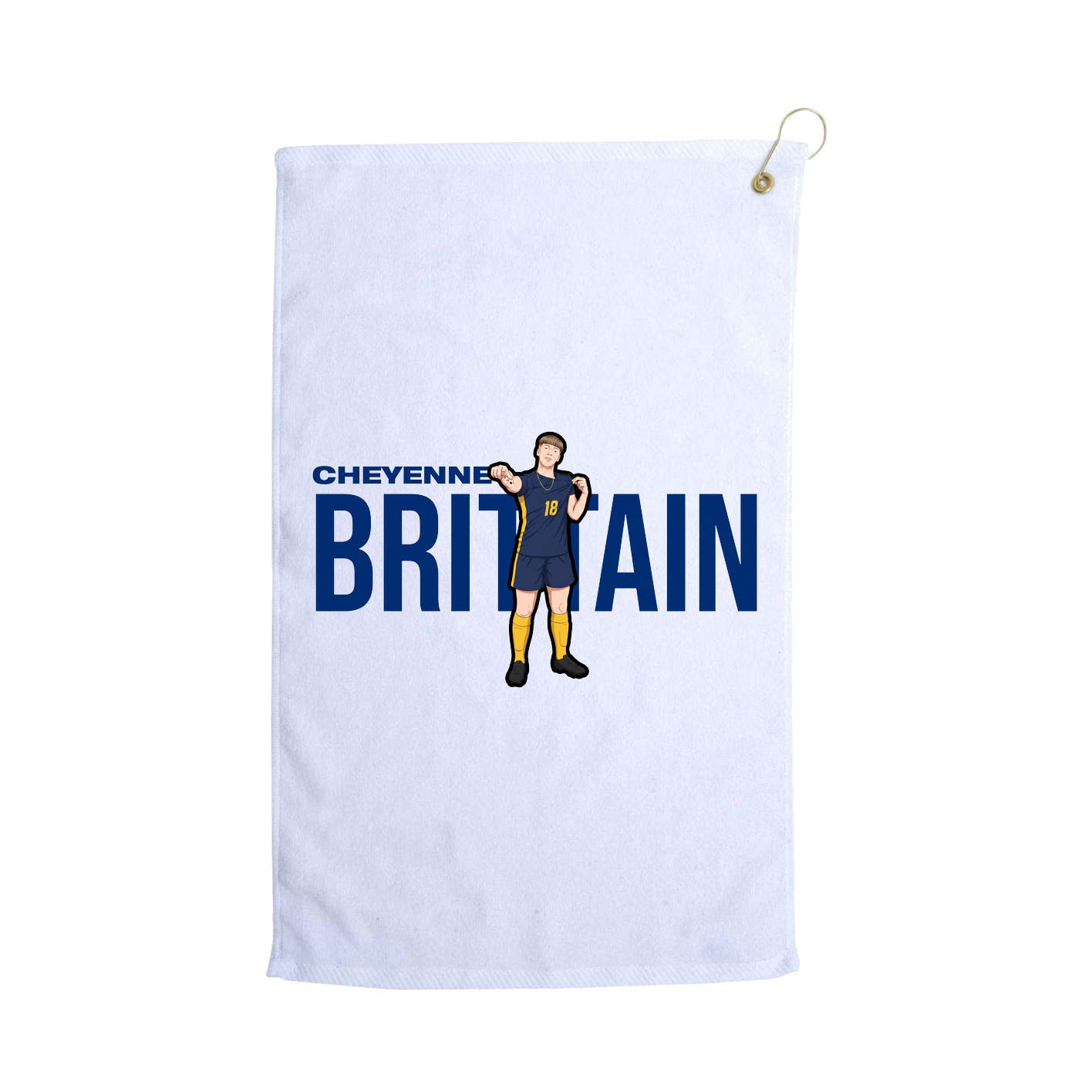 Golf Towel — Player Name in White