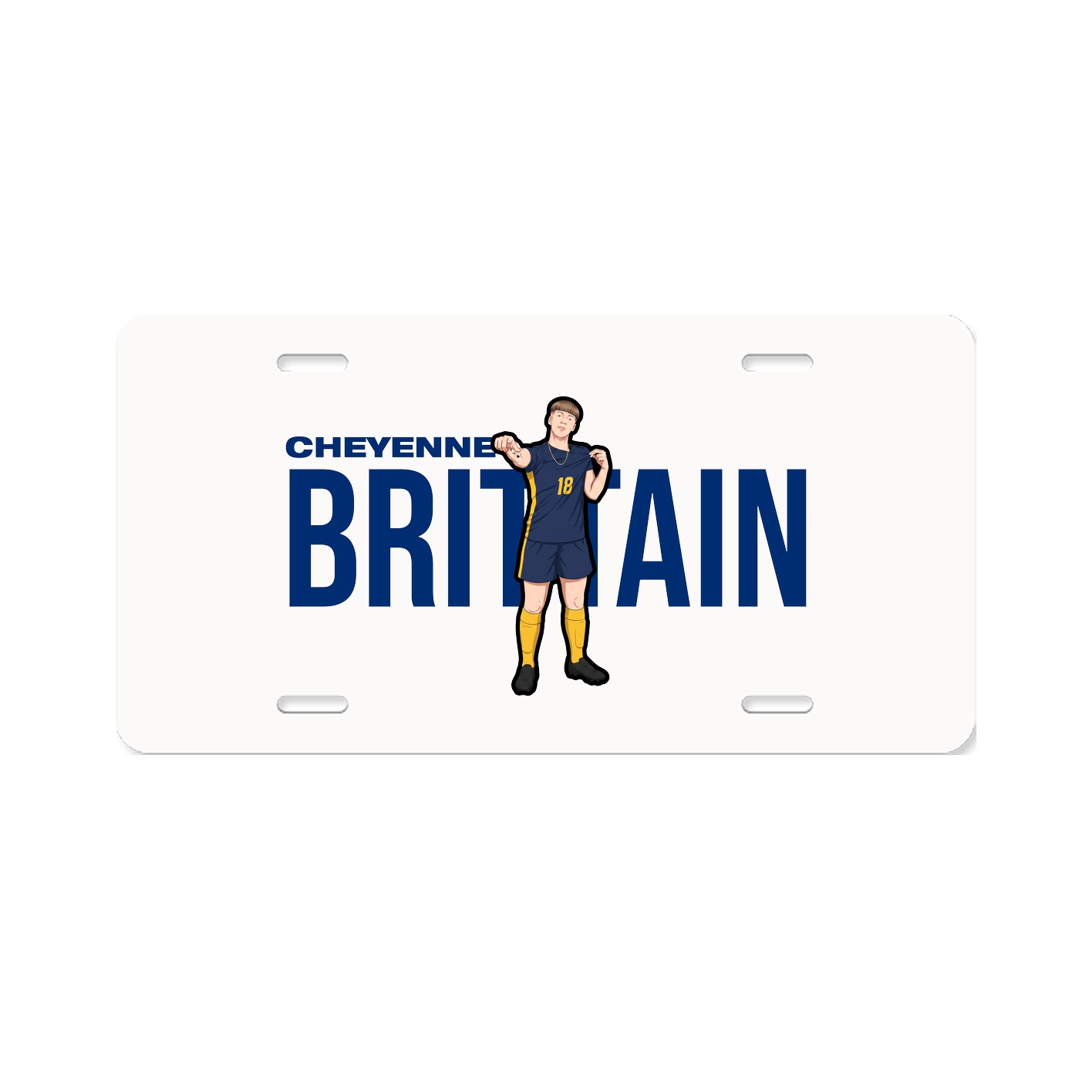 License Plate — Player Name in Classic