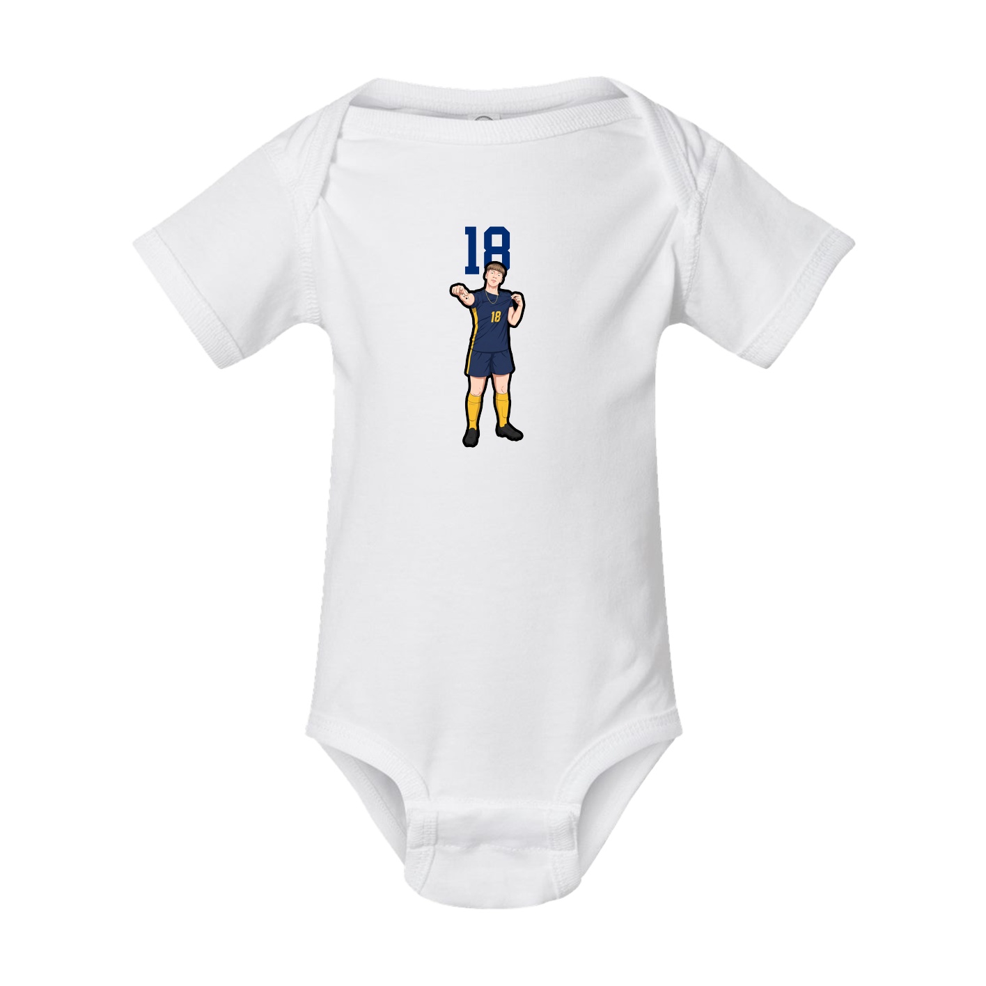 Baby Onesie — Number Top in White