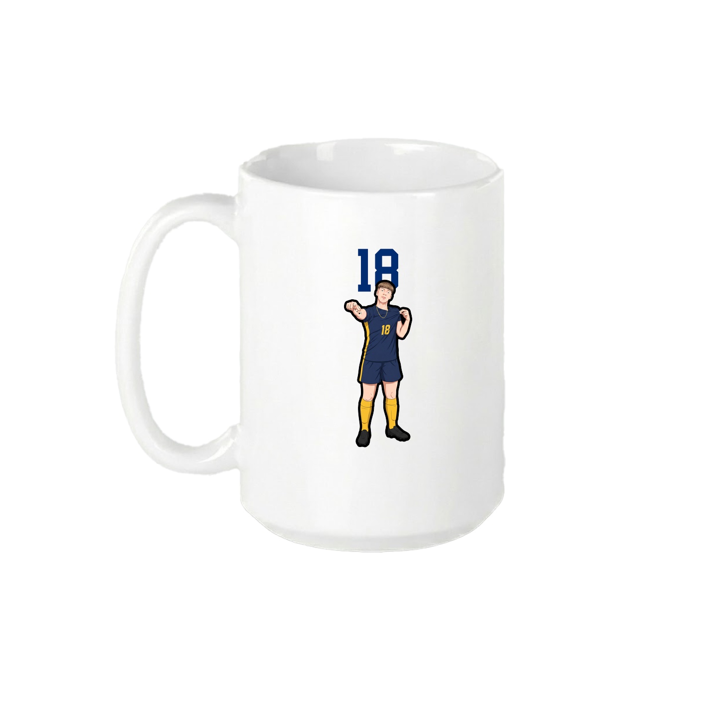 15oz Coffee Mug — Number Top in White