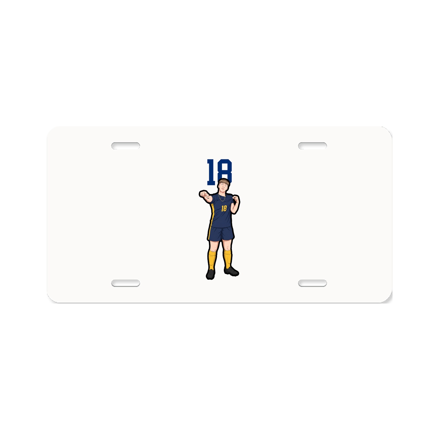 License Plate — Number Top in Classic
