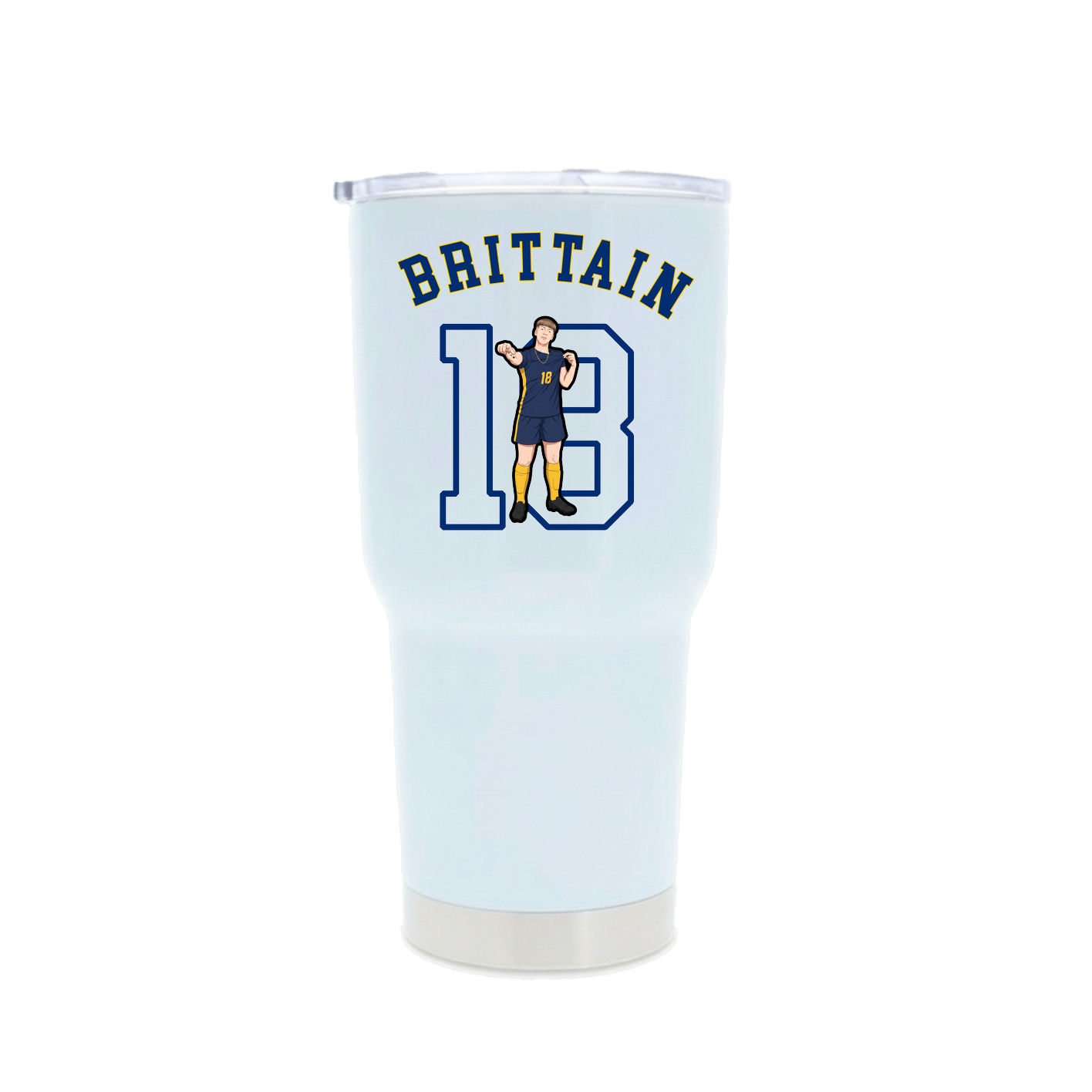 30oz Stainless Steel Tumbler — Shirsey Arch in White