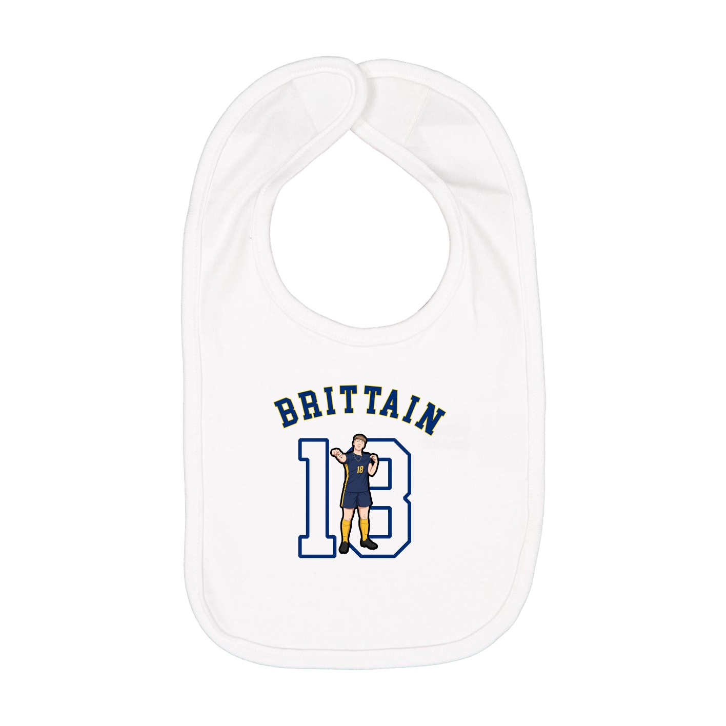 Infant Bib — Shirsey Arch in White