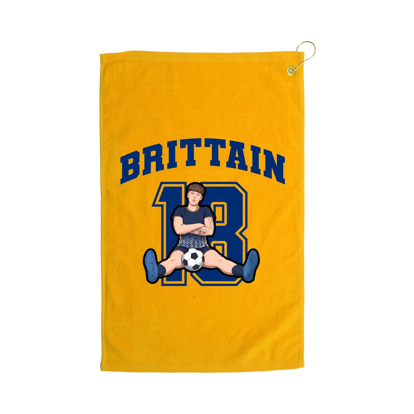 Golf Towel — Number in Gold