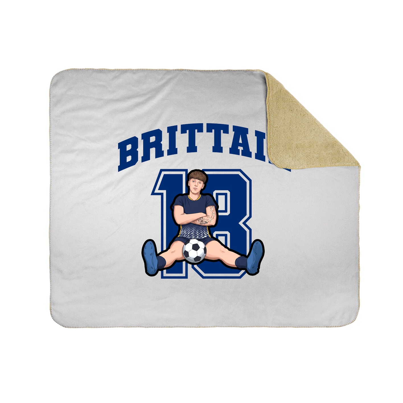 Throw Blanket — Number in White
