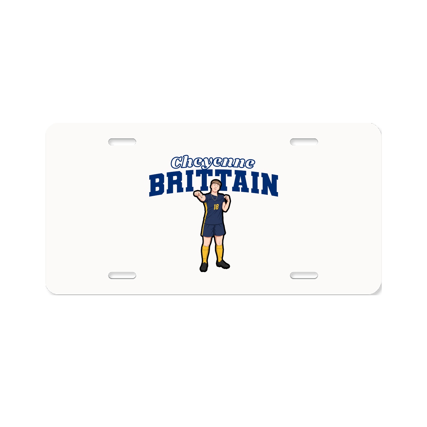 License Plate — Name Arch in Classic
