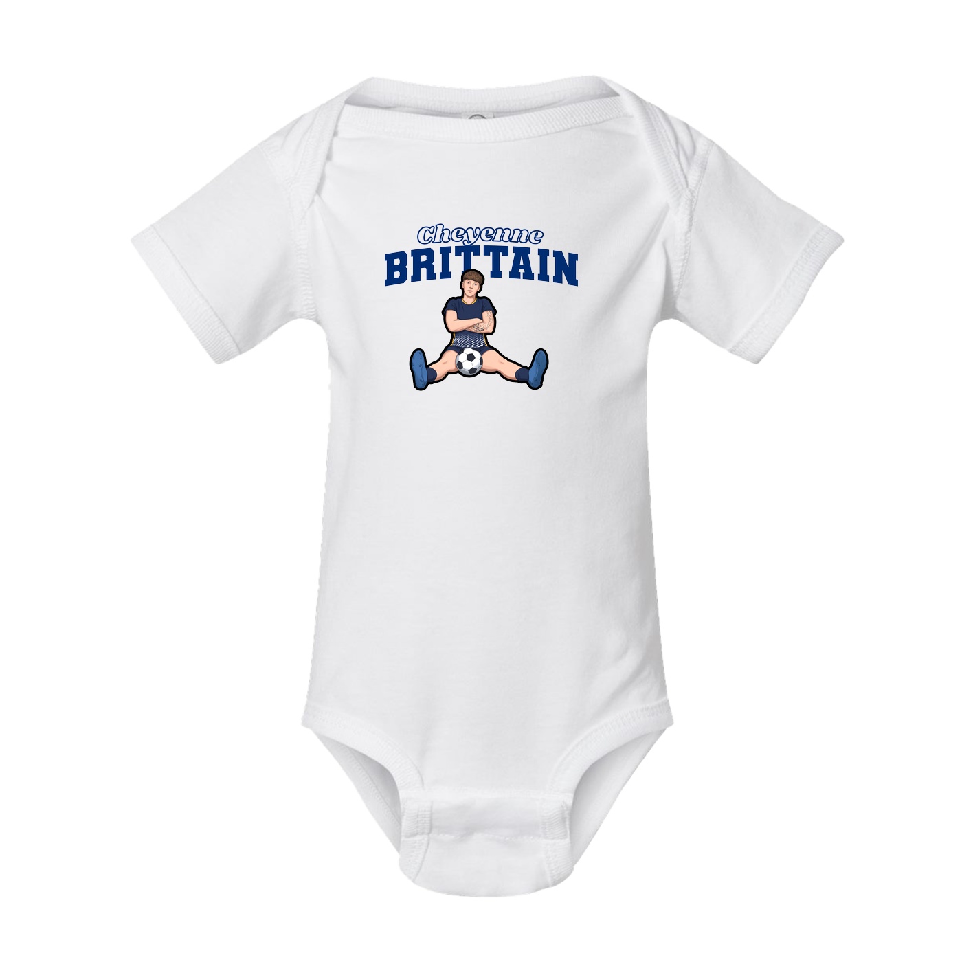 Baby Onesie — Name Arch in White
