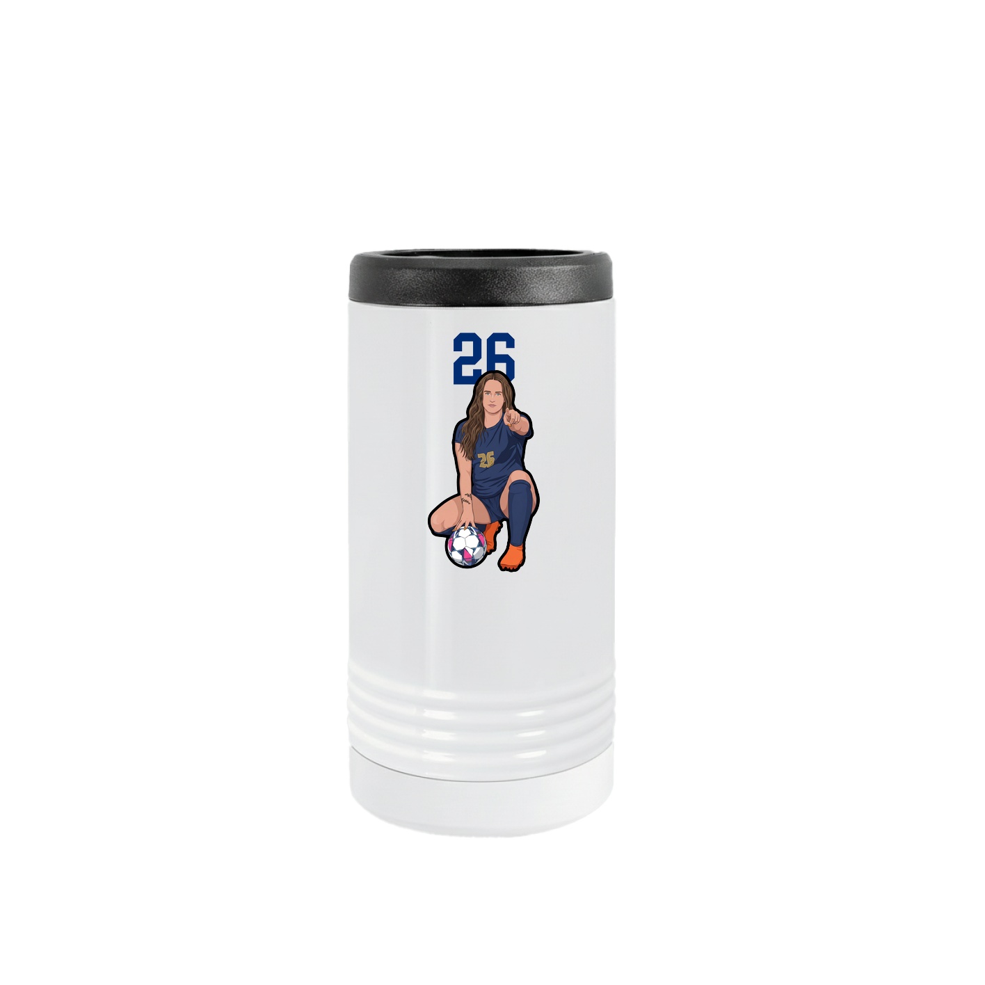 Slim Beverage Holder — Number Top in White
