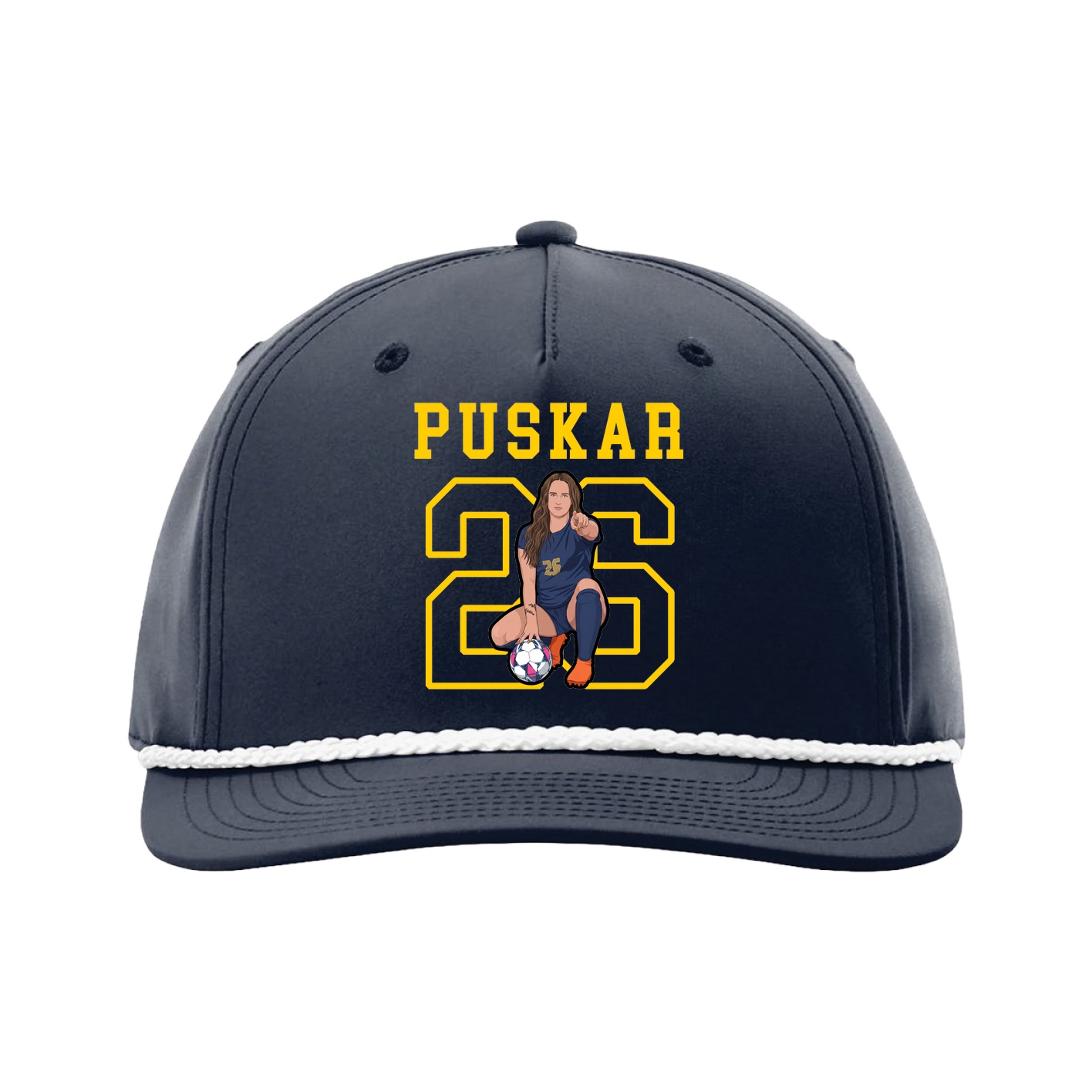 Five-Panel Classic Rope Cap — Shirsey in Navy