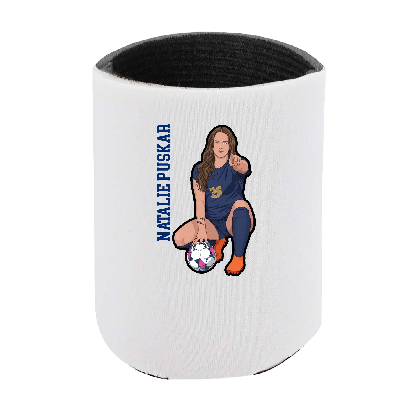 Can Holder — Name Vertical in White