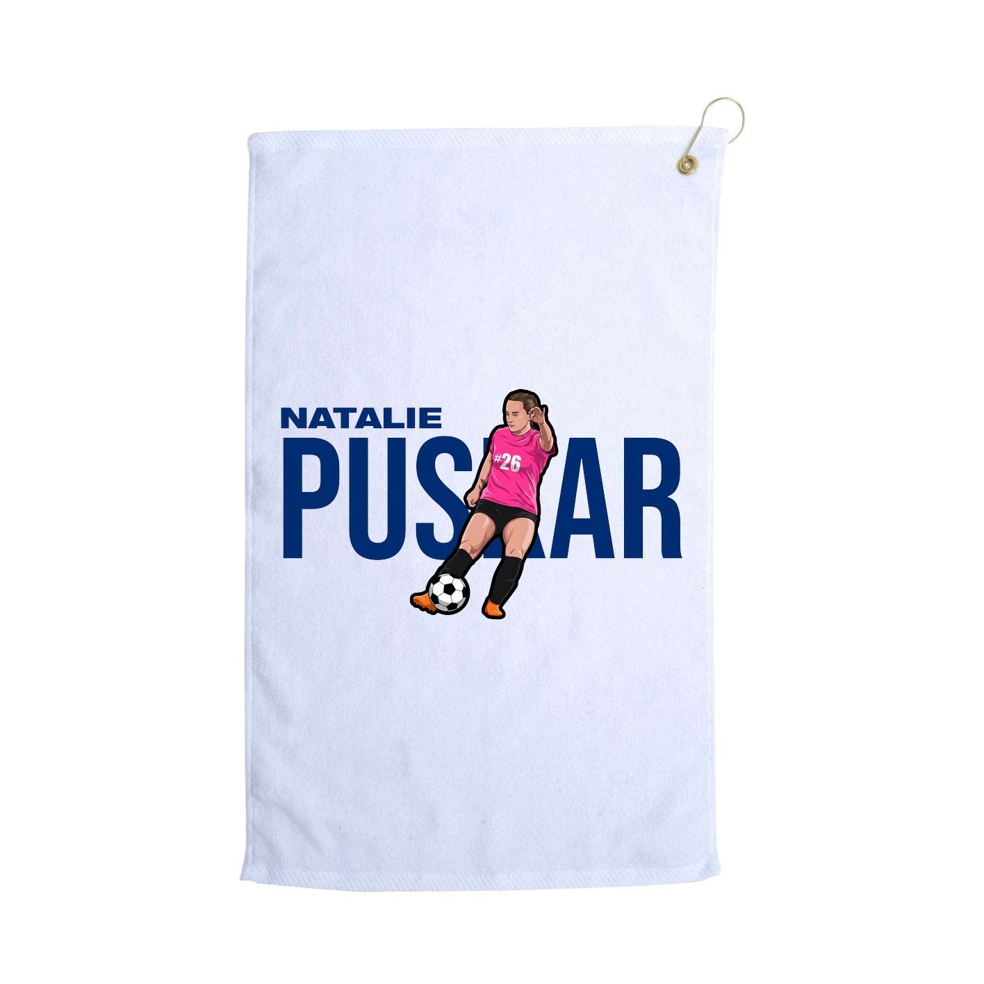Golf Towel — Player Name in White